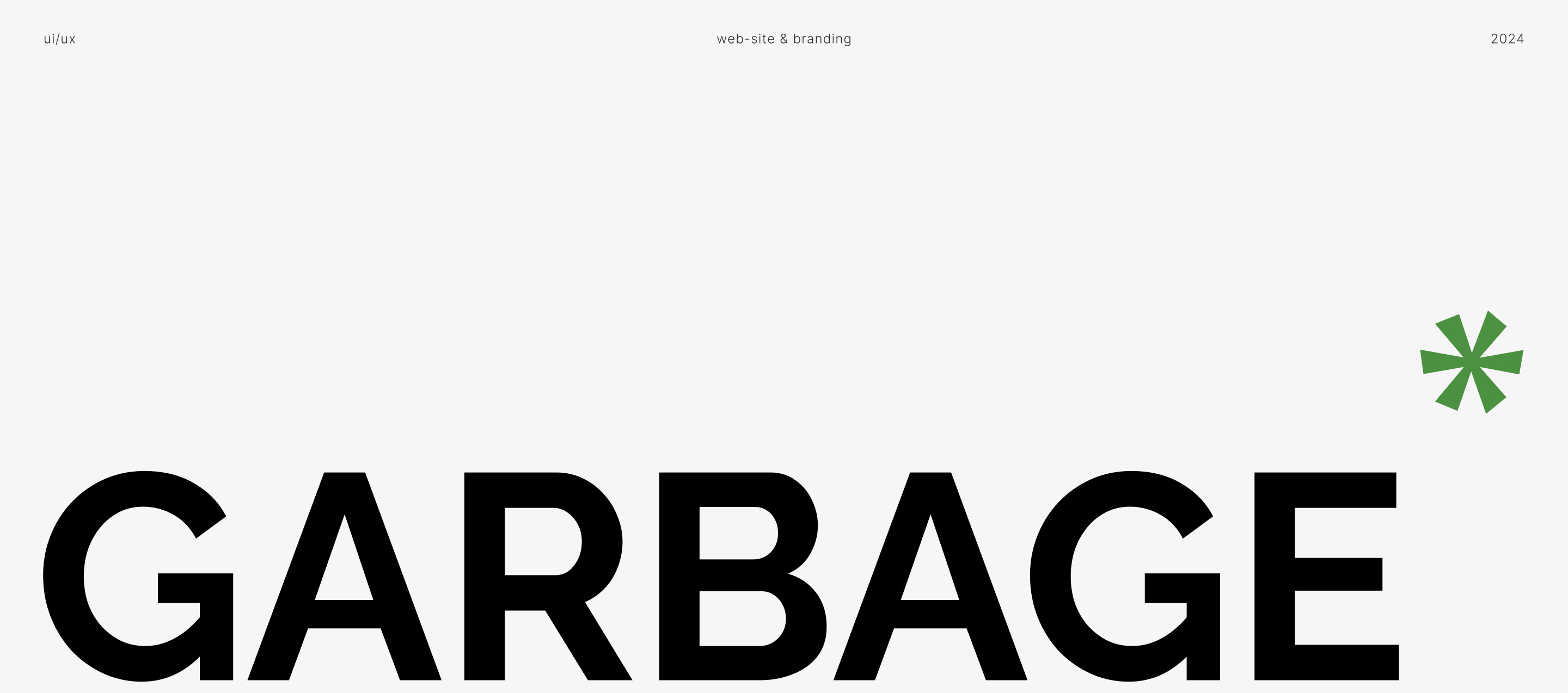 Garbage | дизайн лендинга фирмы по переработке мусора — Изображение №1 — Интерфейсы, Брендинг на Dprofile