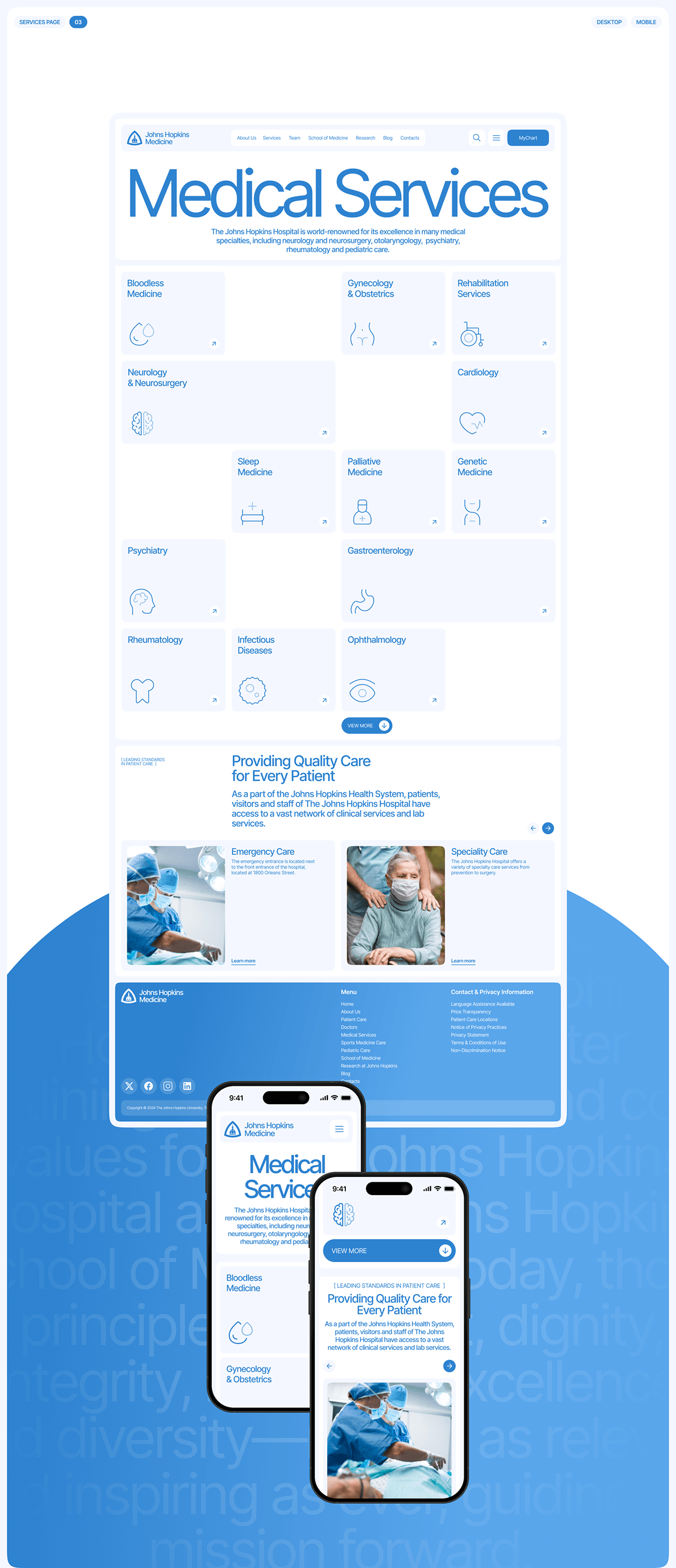 JOHNS HOPKINS MEDICINE | Corporate Website Redesign — Изображение №5 — Интерфейсы на Dprofile