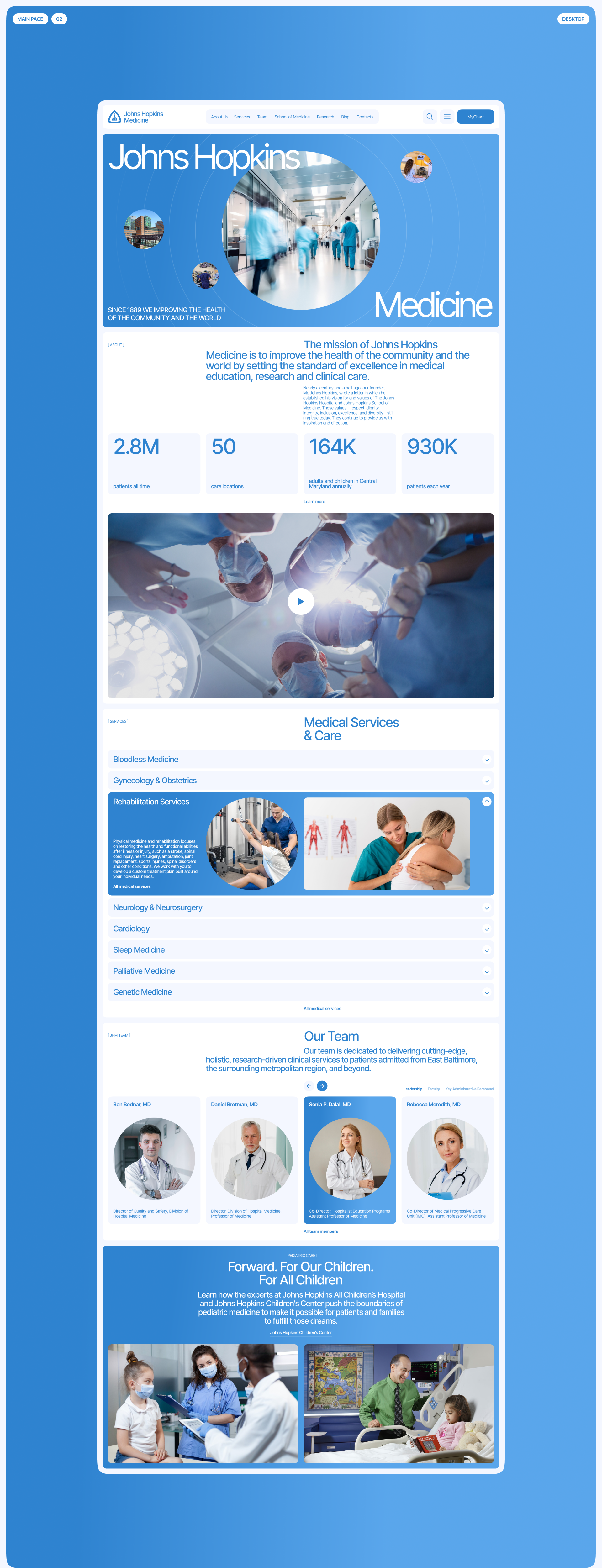 JOHNS HOPKINS MEDICINE | Corporate Website Redesign — Изображение №3 — Интерфейсы на Dprofile