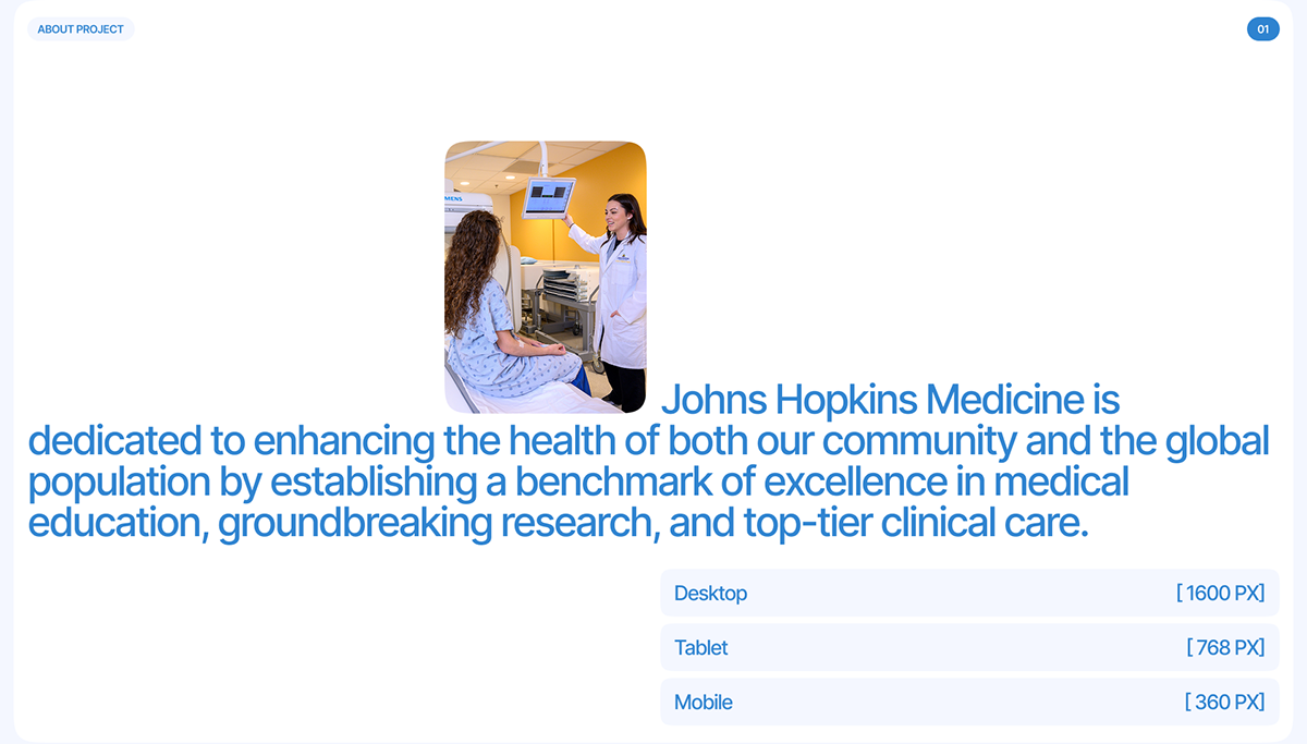 JOHNS HOPKINS MEDICINE | Corporate Website Redesign — Изображение №2 — Интерфейсы на Dprofile