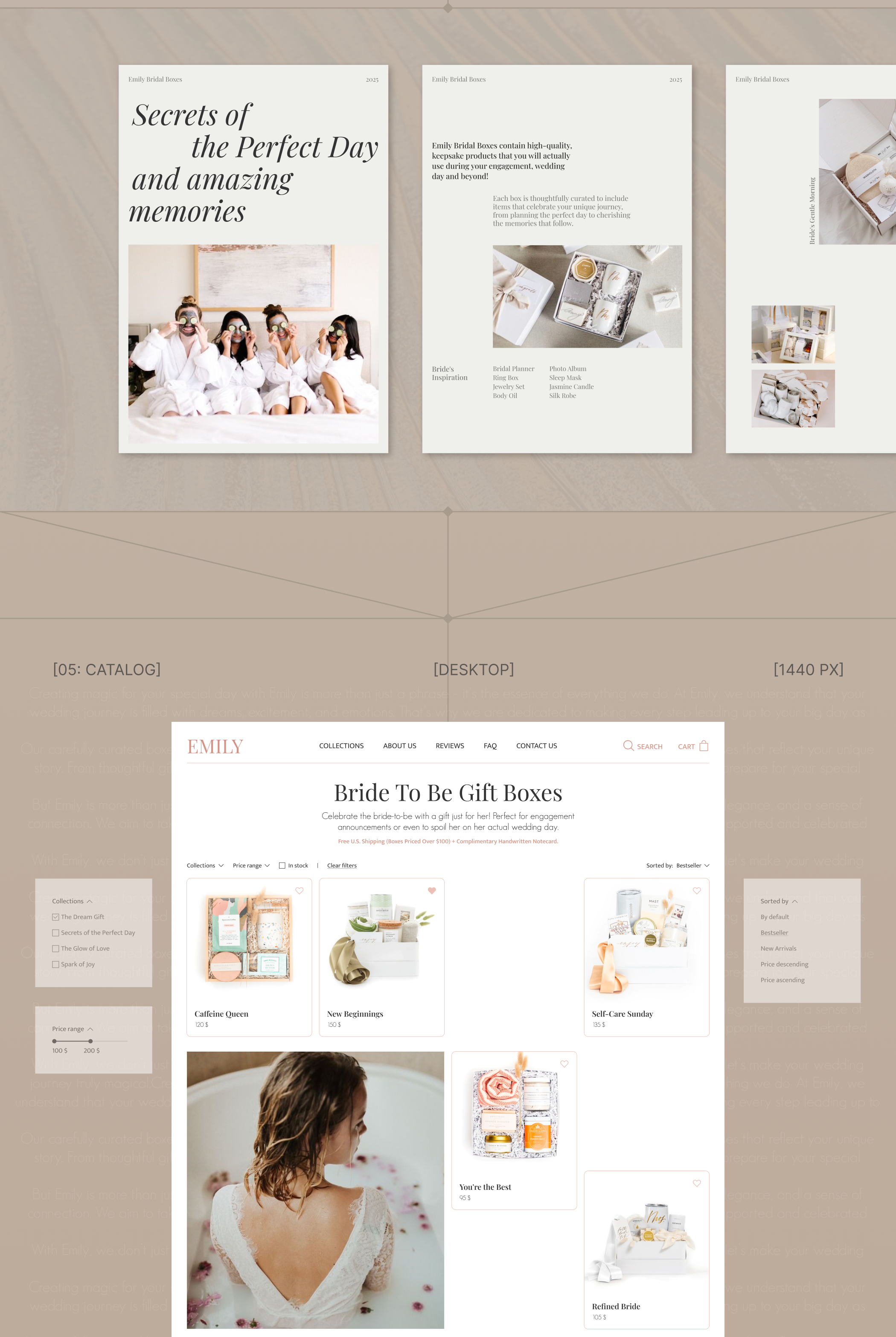 Emily: Every bride deserves luxury — Изображение №6 — Интерфейсы, Брендинг на Dprofile