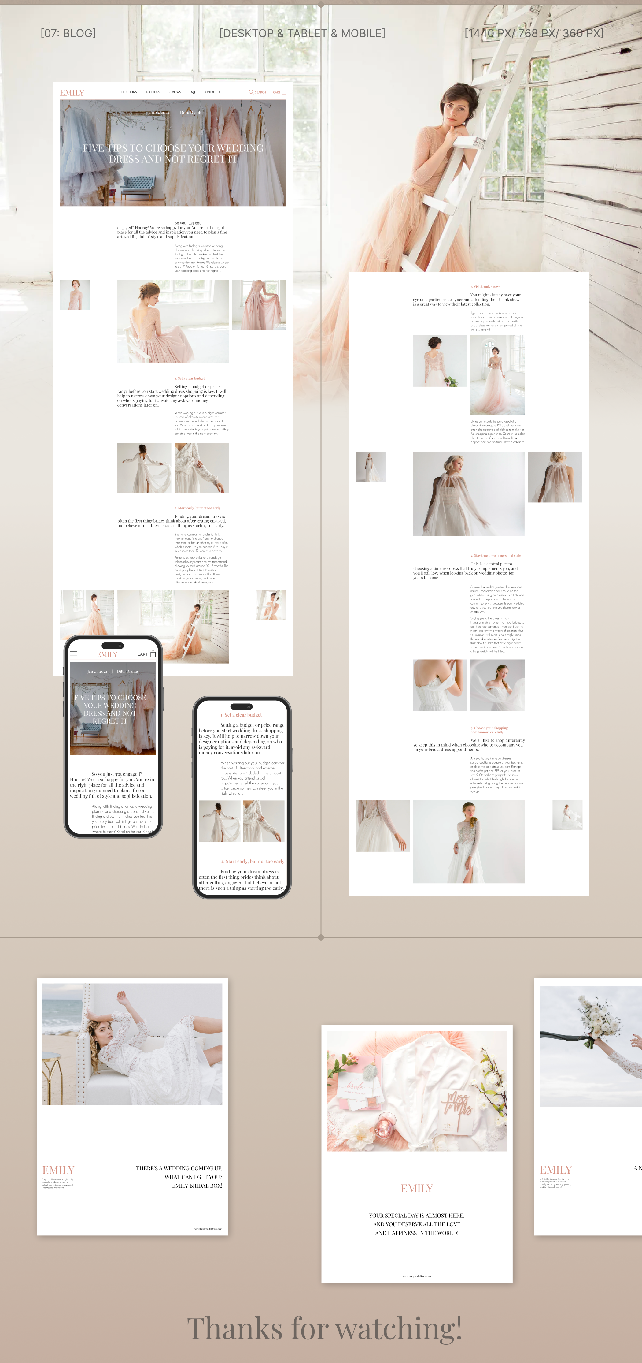 Emily: Every bride deserves luxury — Изображение №9 — Интерфейсы, Брендинг на Dprofile