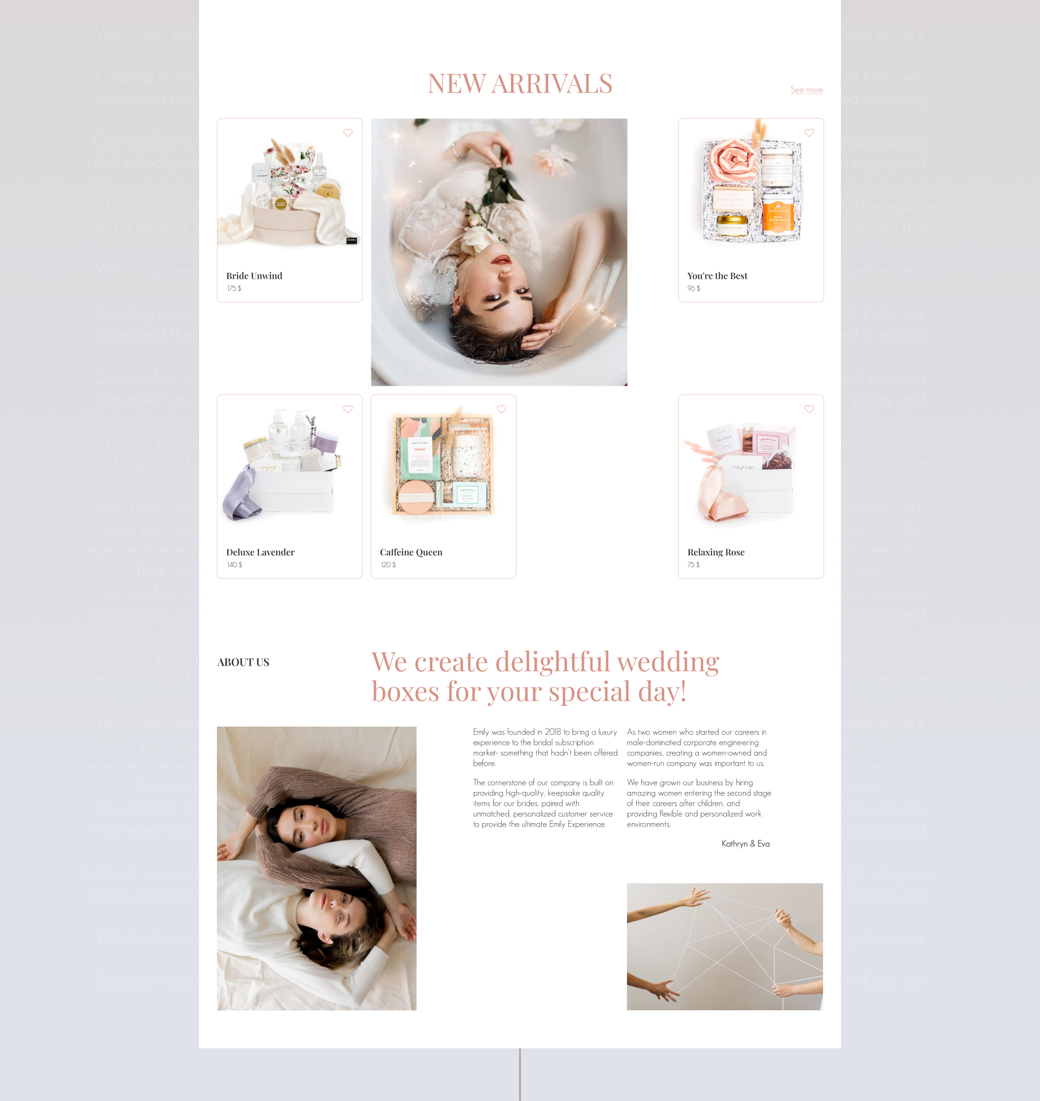 Emily: Every bride deserves luxury — Изображение №3 — Интерфейсы, Брендинг на Dprofile