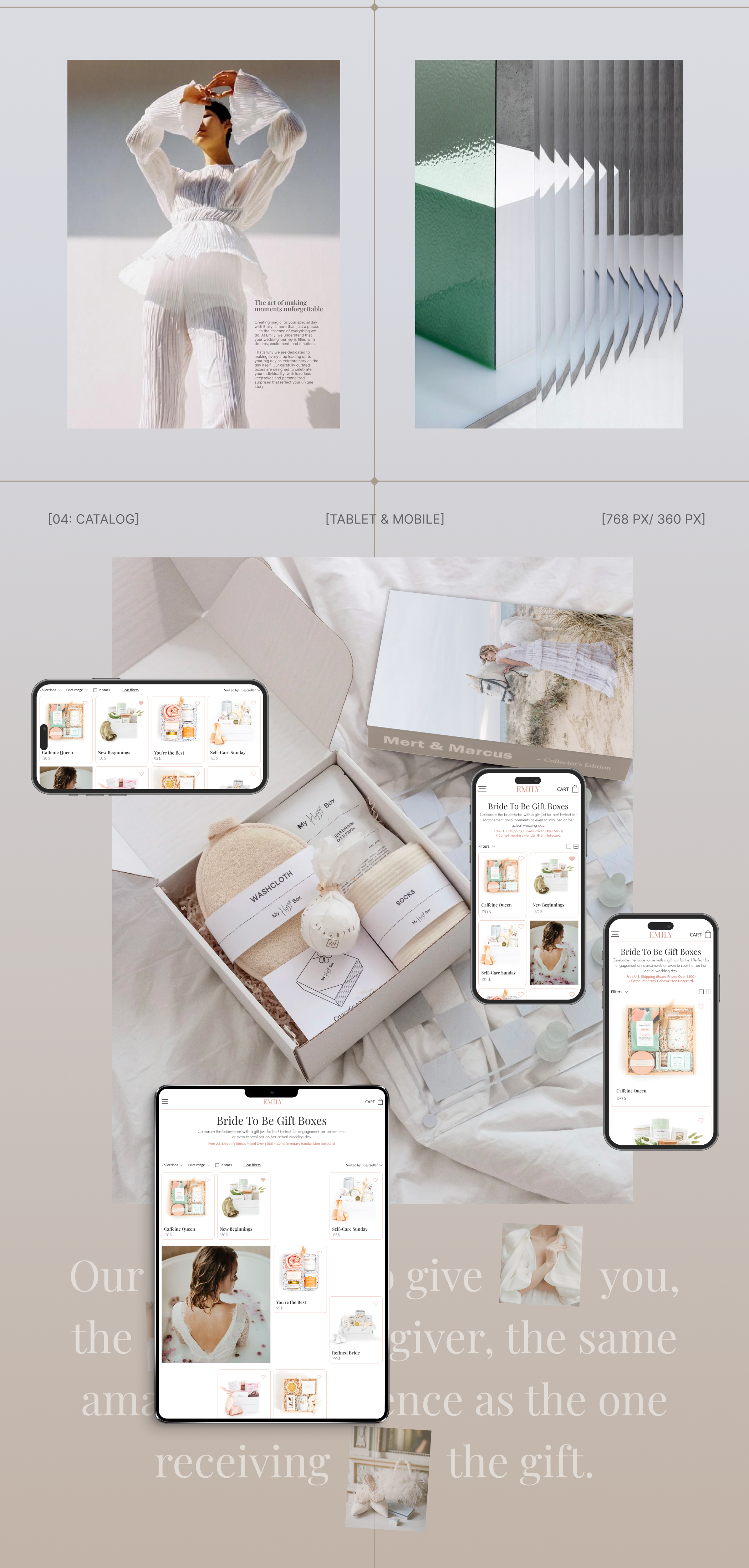 Emily: Every bride deserves luxury — Изображение №5 — Интерфейсы, Брендинг на Dprofile