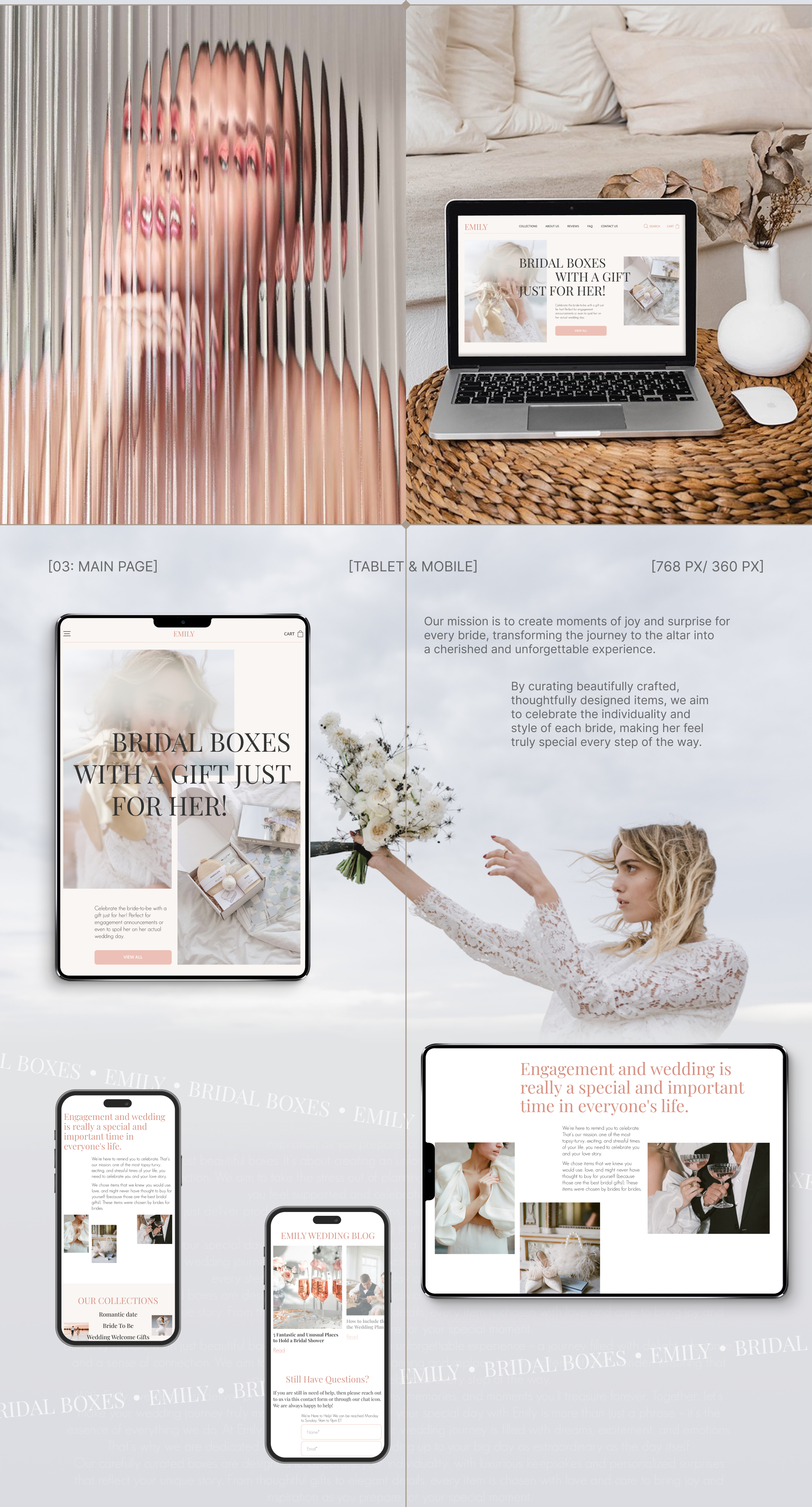 Emily: Every bride deserves luxury — Изображение №4 — Интерфейсы, Брендинг на Dprofile