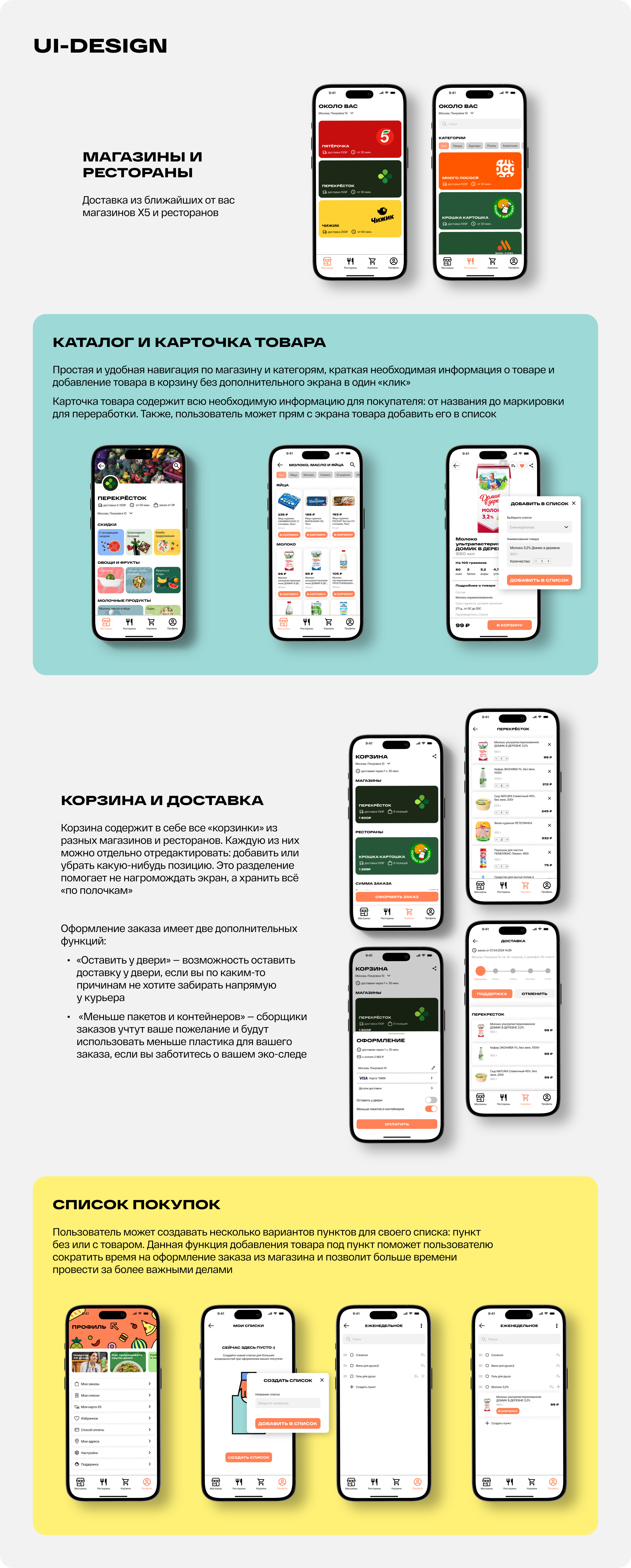 Около. Приложение для доставки продуктов и готовой еды — Изображение №14 — Интерфейсы на Dprofile