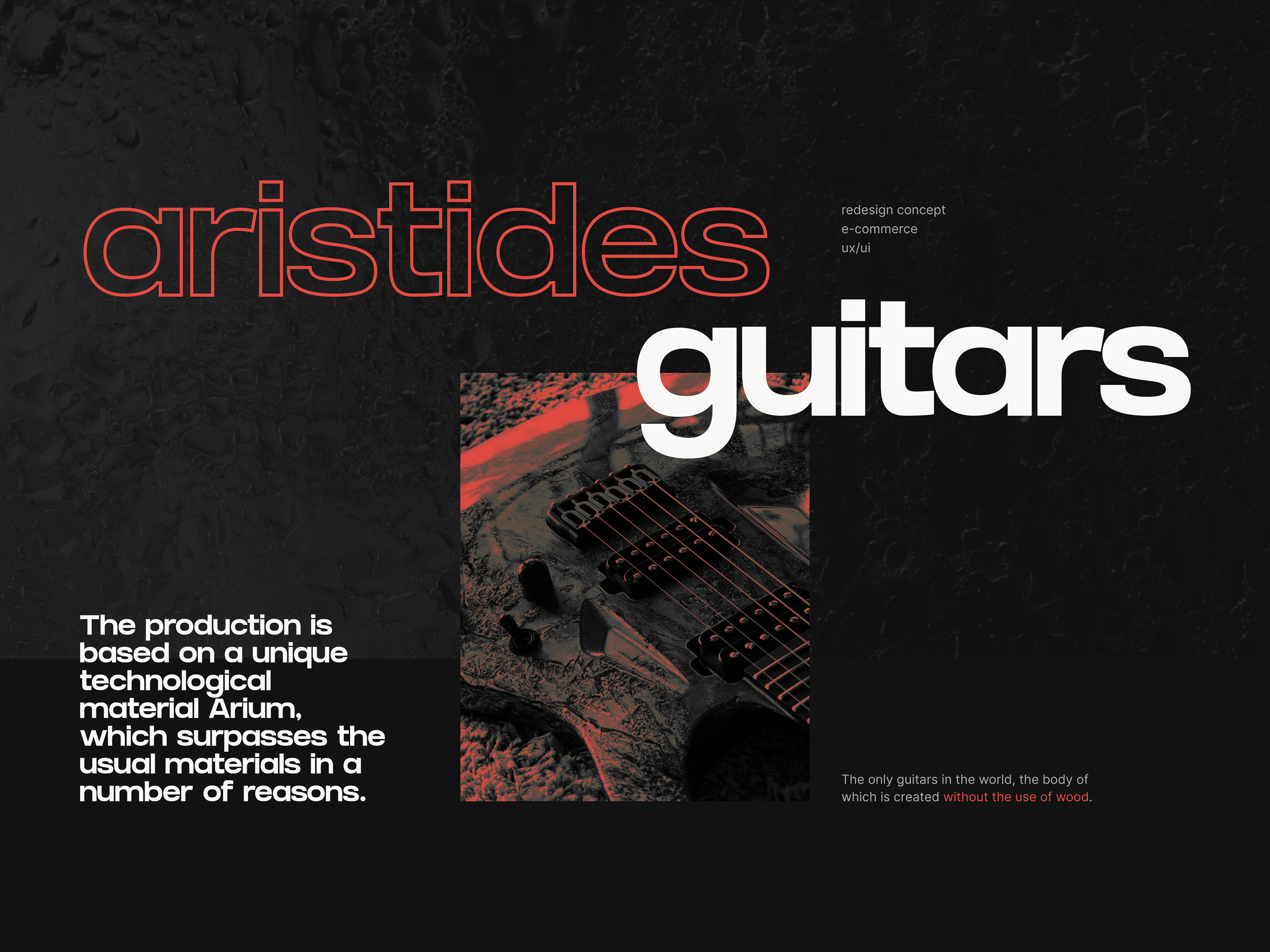 Aristides Guitars E-Commerce — Изображение №1 — Интерфейсы, Анимация на Dprofile