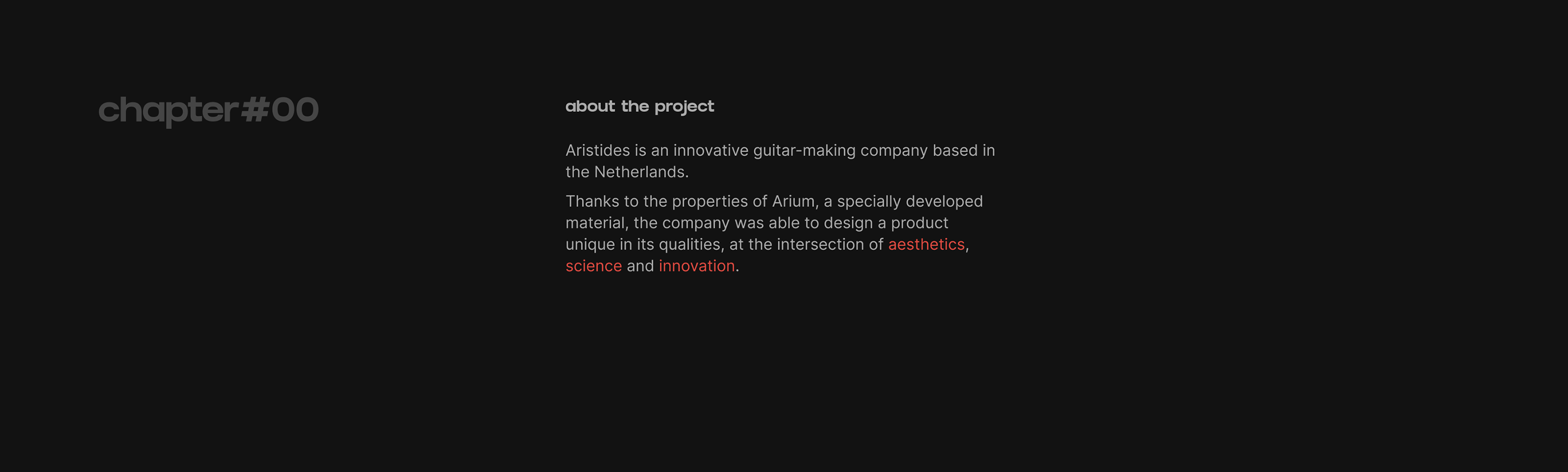 Aristides Guitars E-Commerce — Изображение №2 — Интерфейсы, Анимация на Dprofile