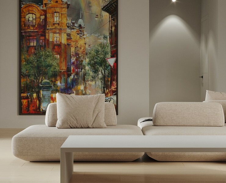 Entrance hall and living room — Графика, 3D на Dprofile