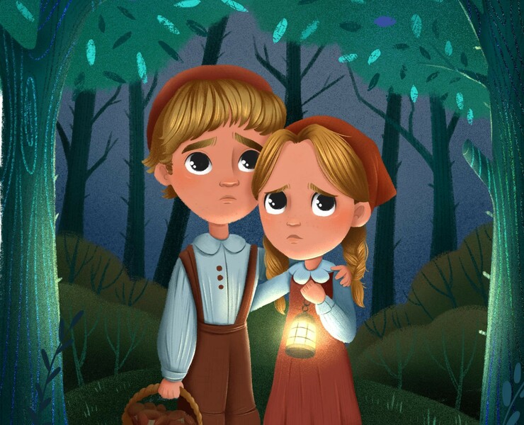 Пряничный домик │Иллюстрации к детской книге — Иллюстрация на Dprofile