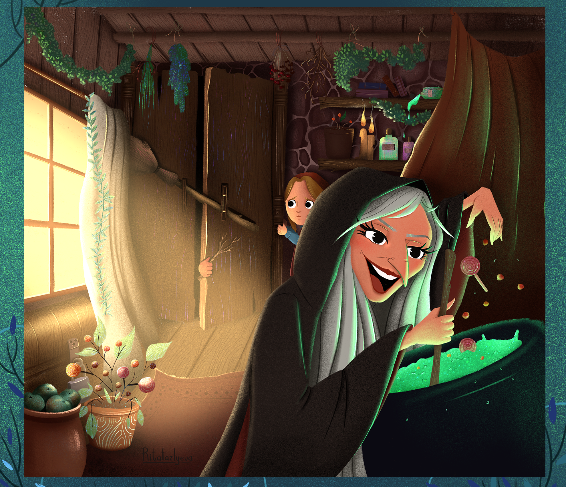 Пряничный домик │Иллюстрации к детской книге — Изображение №8 — Иллюстрация на Dprofile