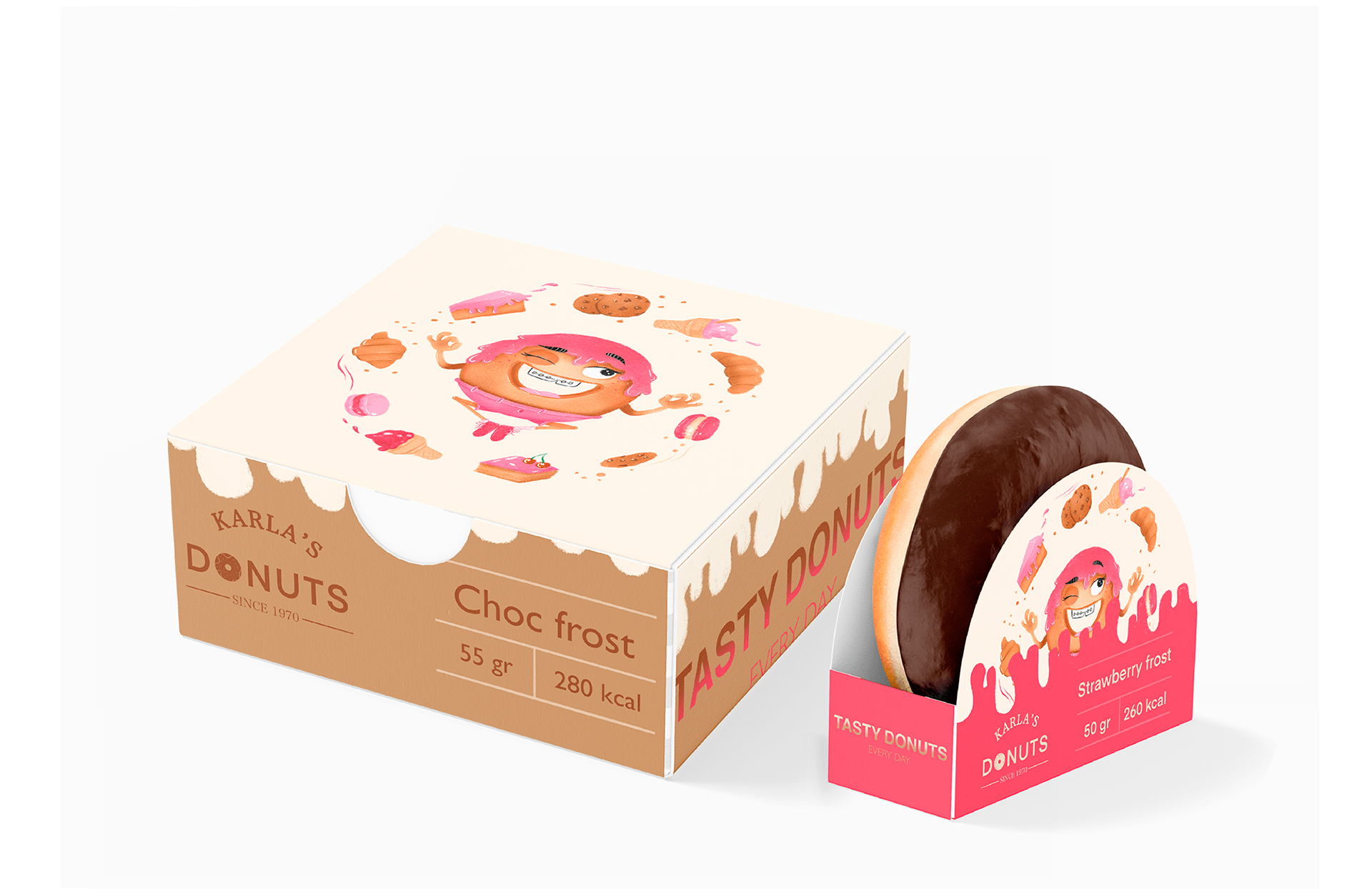 Бренд персонаж для пекарни "Karl's Donuts" — Изображение №10 — Брендинг, Иллюстрация на Dprofile
