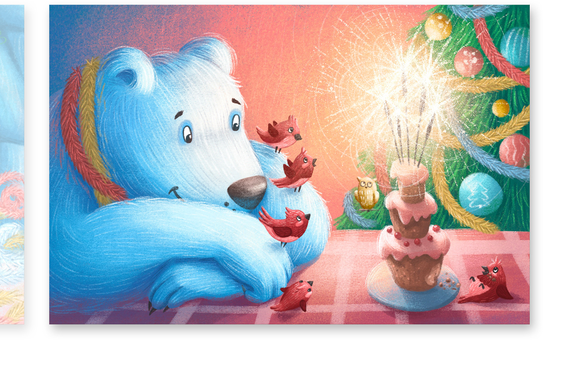 Новогодние истории про Медведя и Птичку — Изображение №7 — Иллюстрация, Анимация на Dprofile