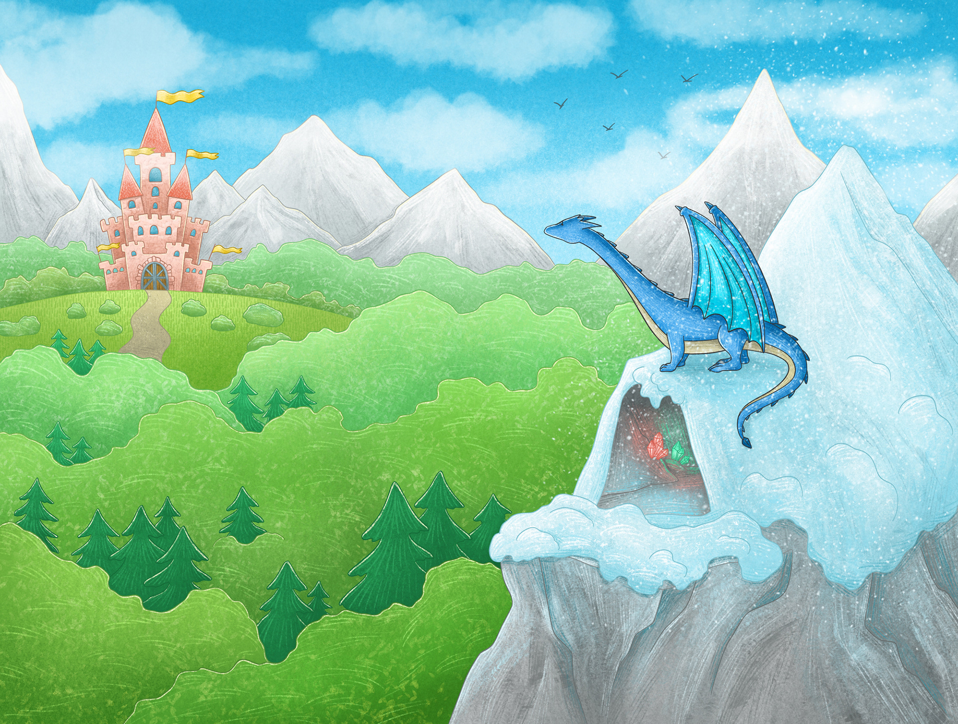 Иллюстрации для книги "Dragon searches for a new home" — Изображение №17 — Иллюстрация, Графика на Dprofile
