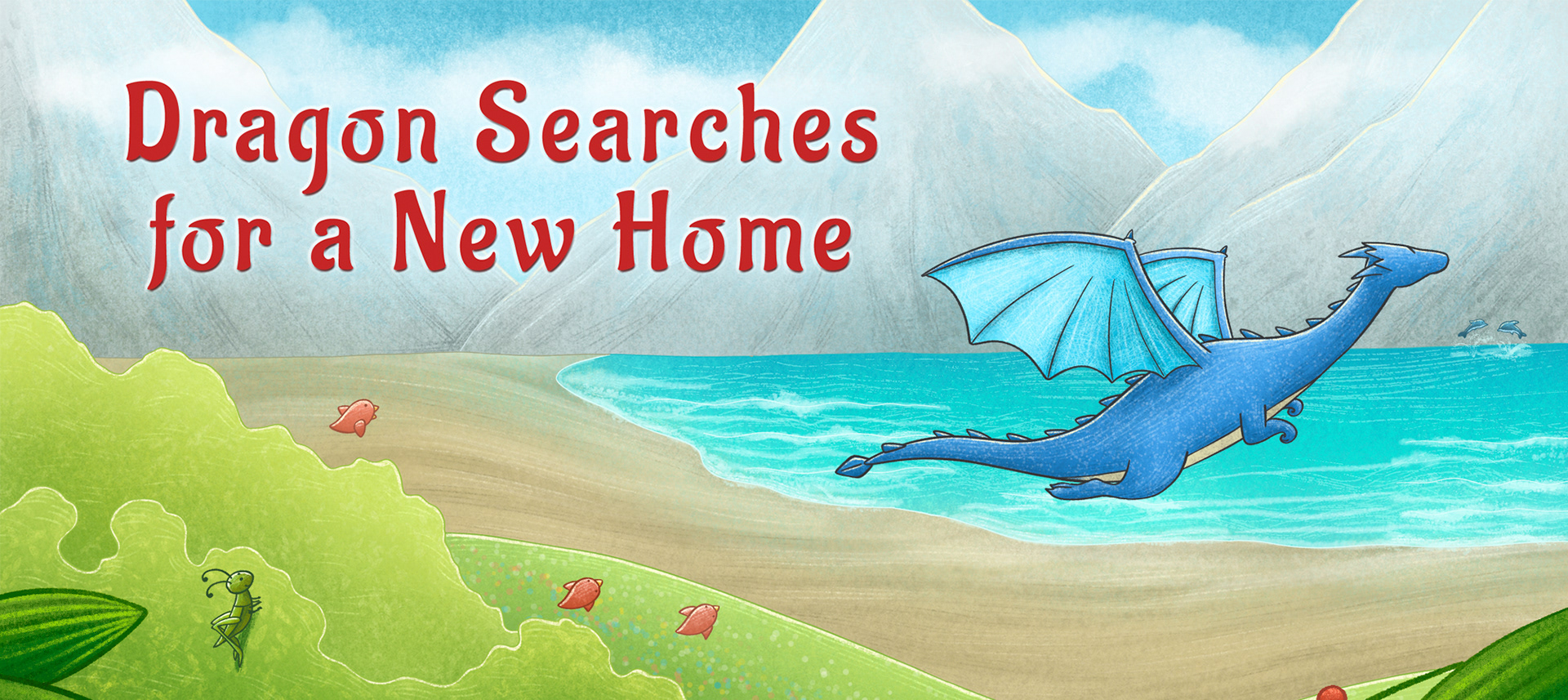 Иллюстрации для книги "Dragon searches for a new home" — Изображение №1 — Иллюстрация, Графика на Dprofile