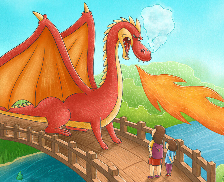 Иллюстрации для книги "The Dragon's Bridge" — Иллюстрация, Графика на Dprofile