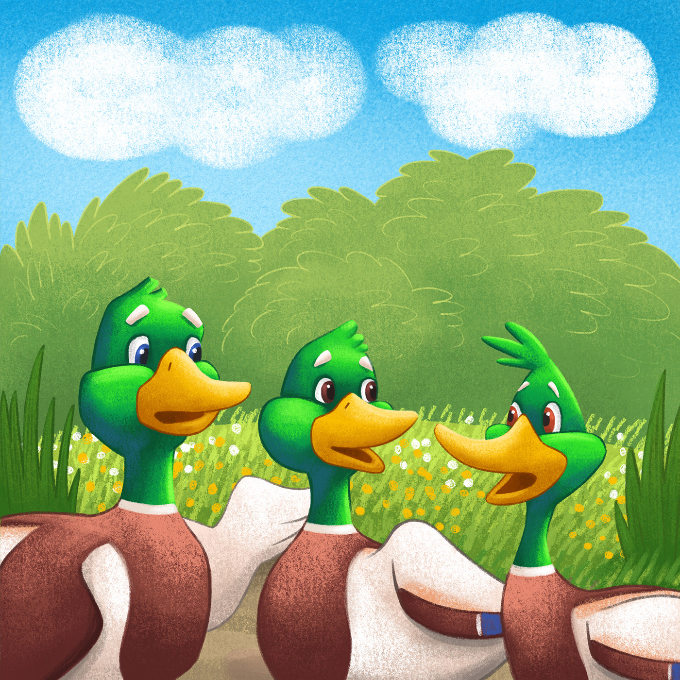 Quack along with Zack, Mack and Jack. Книжные иллюстрации. — Изображение №14 — Иллюстрация на Dprofile