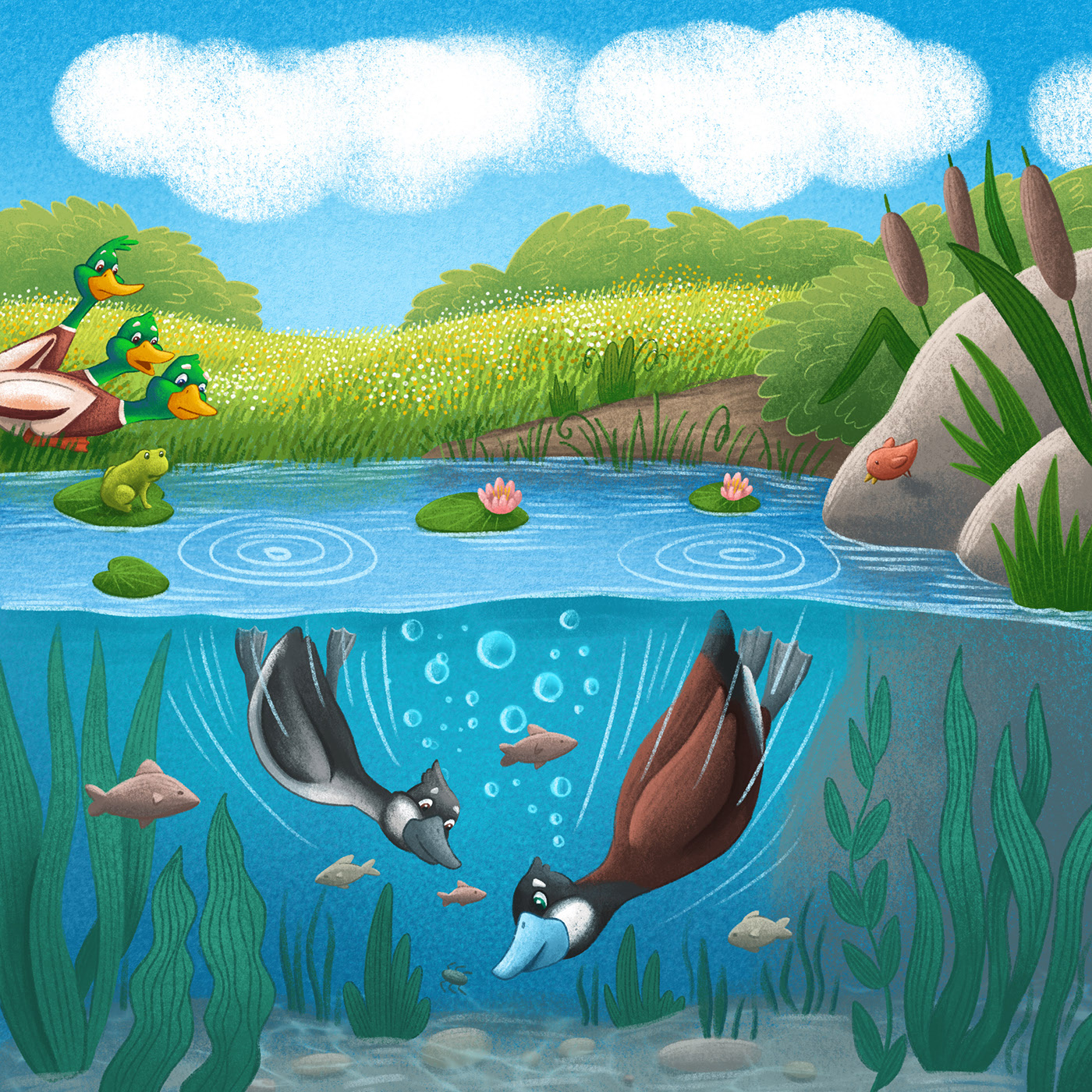Quack along with Zack, Mack and Jack. Книжные иллюстрации. — Изображение №12 — Иллюстрация на Dprofile