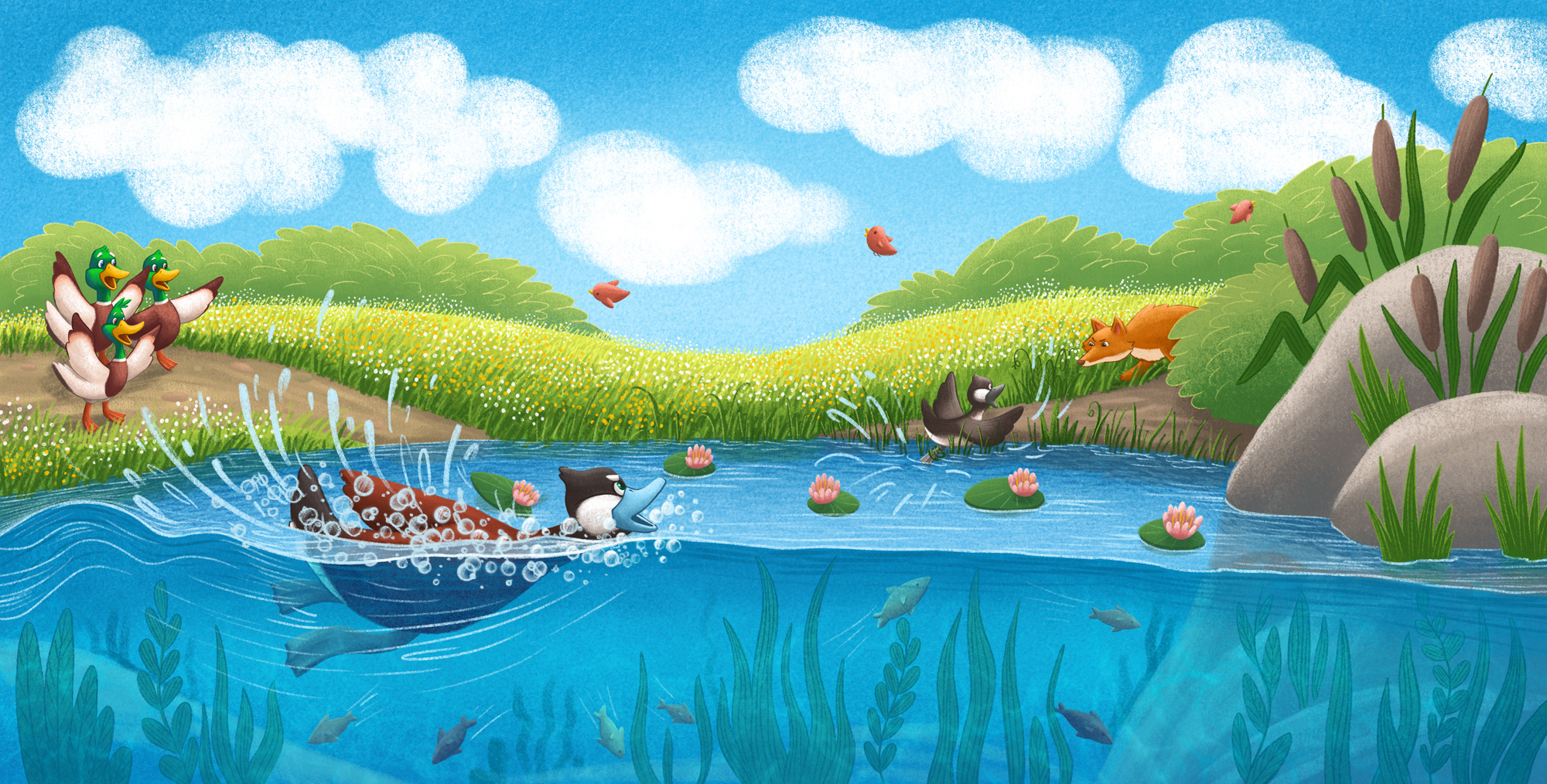 Quack along with Zack, Mack and Jack. Книжные иллюстрации. — Изображение №17 — Иллюстрация на Dprofile