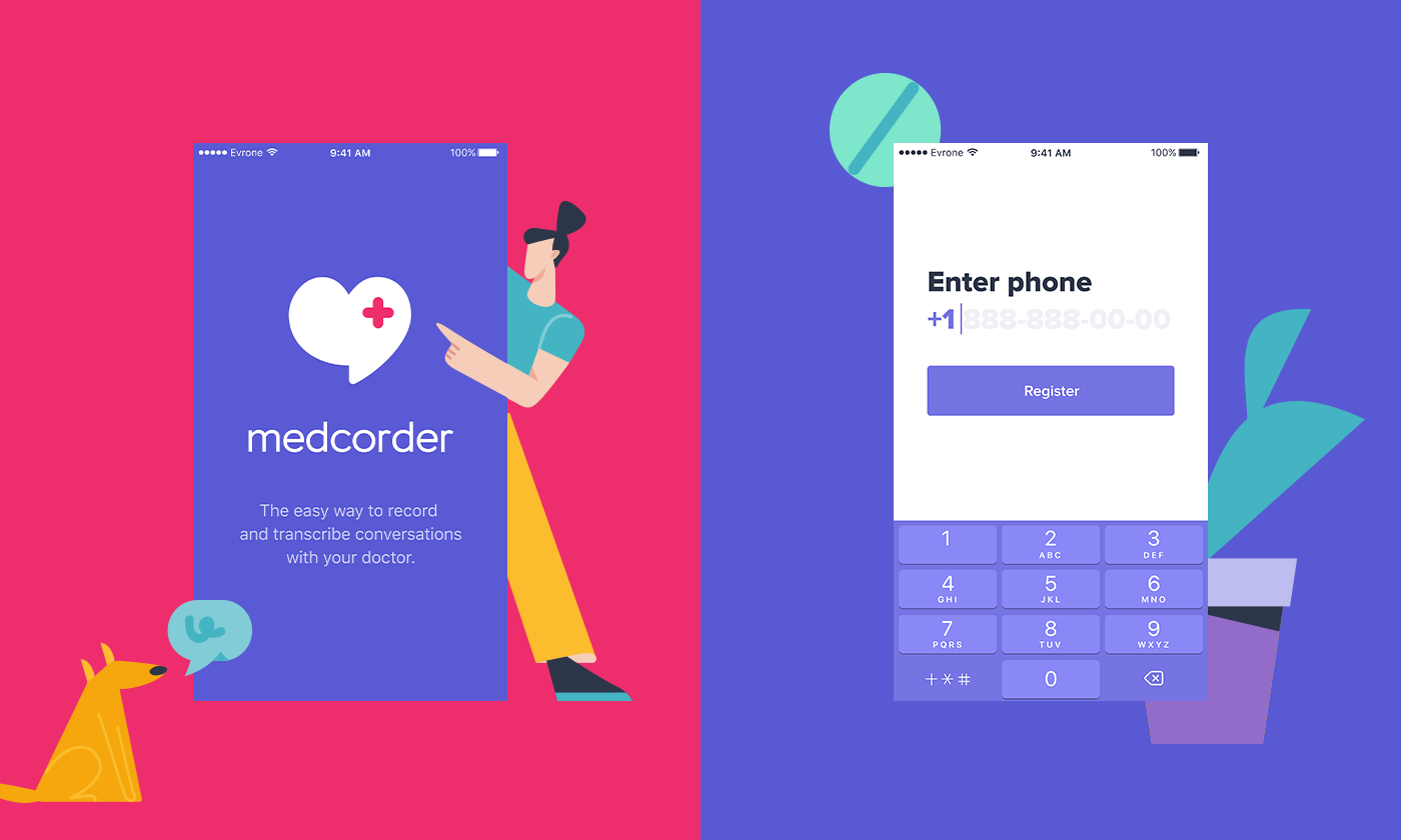 Medcorder App — Изображение №2 — Интерфейсы, Брендинг на Dprofile