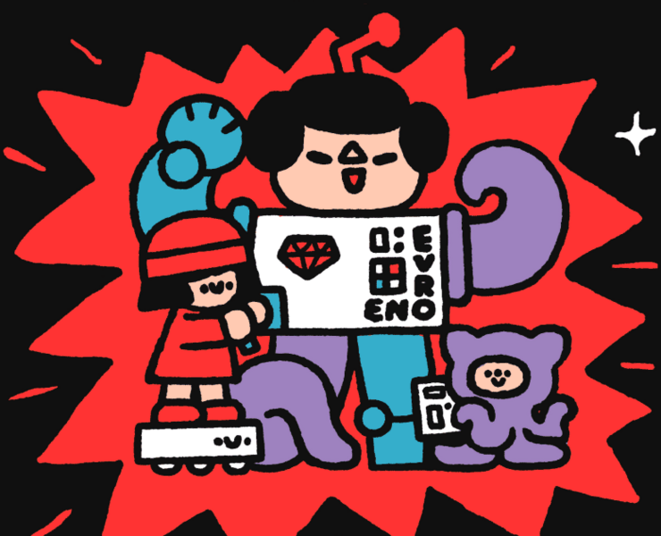 Evrone Annyversaries Postcards — Иллюстрация, Графика на Dprofile