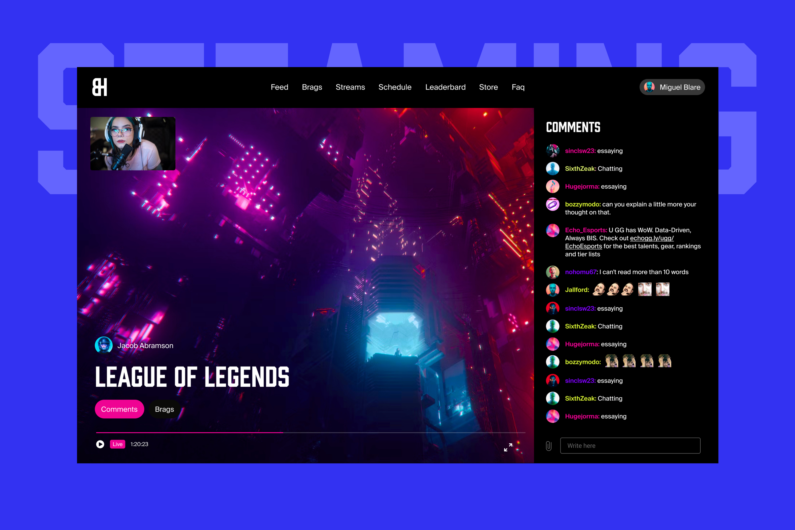 Brag House eSports — Изображение №1 — Интерфейсы на Dprofile