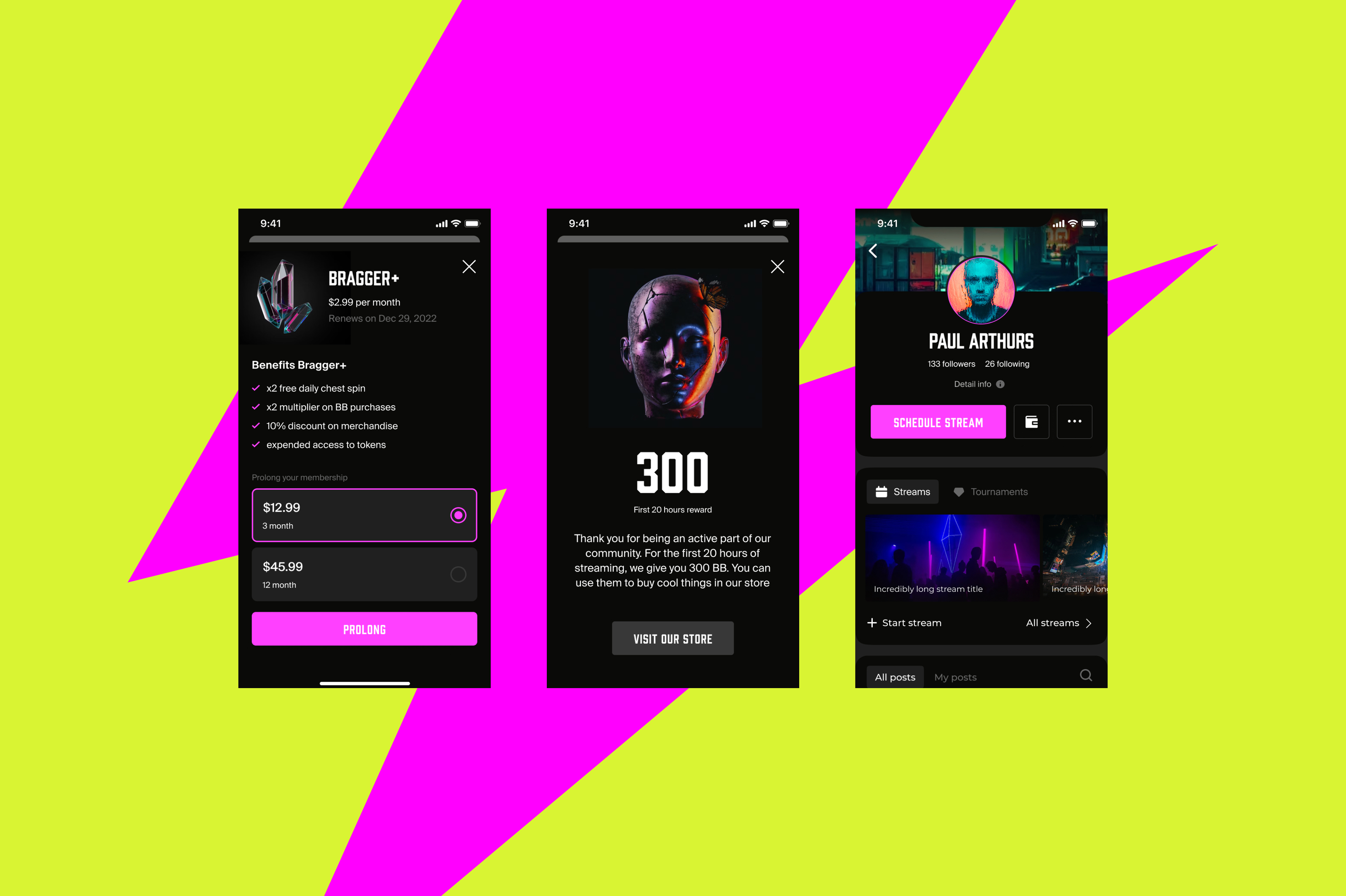 Brag House eSports — Изображение №8 — Интерфейсы на Dprofile