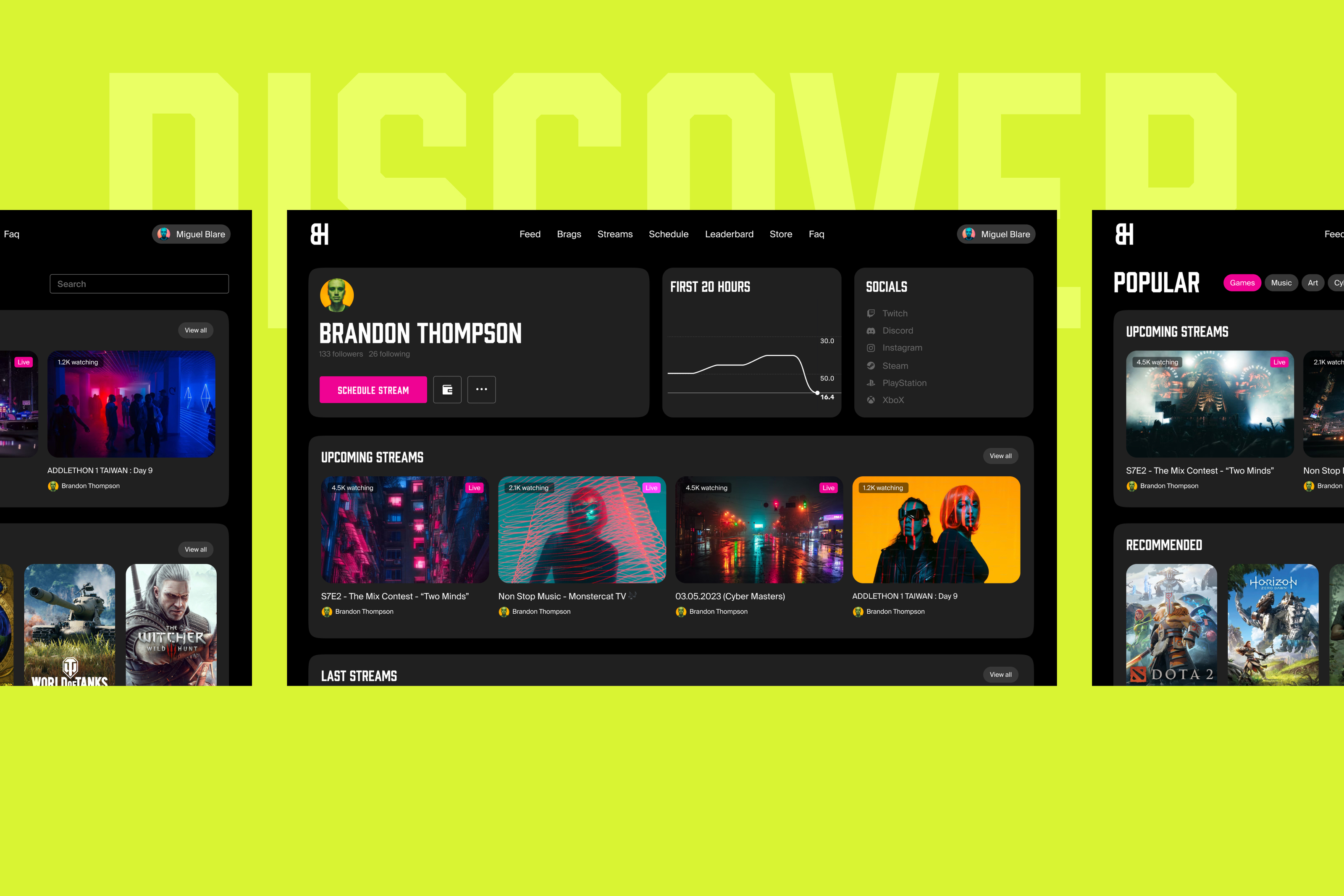 Brag House eSports — Изображение №3 — Интерфейсы на Dprofile