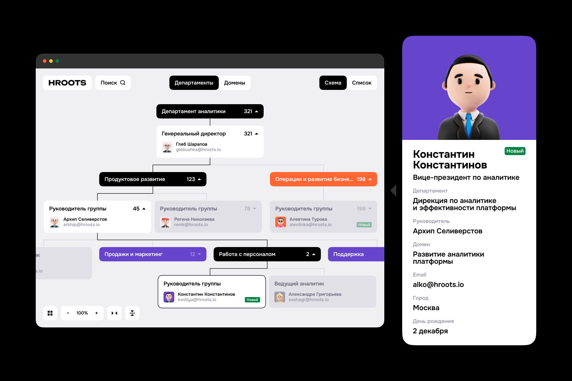 HROOTS ERP — Изображение №2 — Интерфейсы, Брендинг на Dprofile