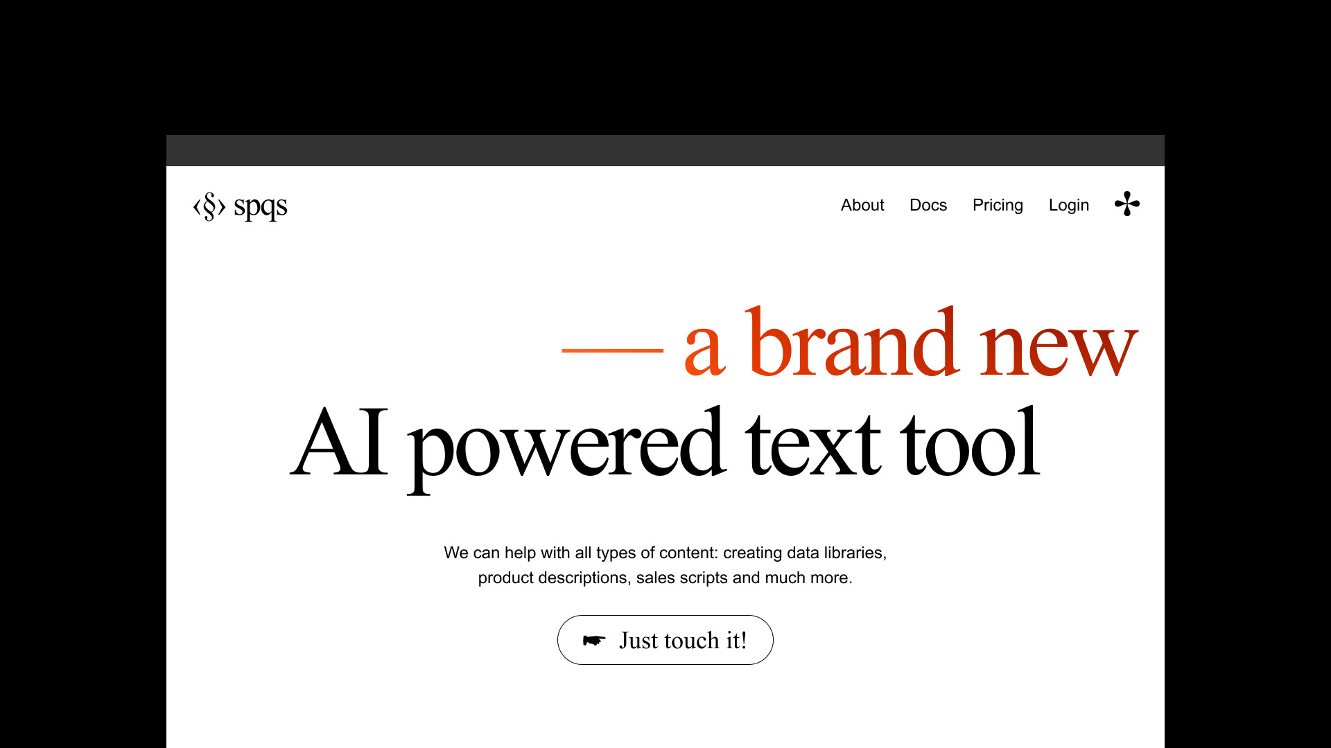 SPQS: AI text tool — Изображение №2 — Интерфейсы, Брендинг на Dprofile