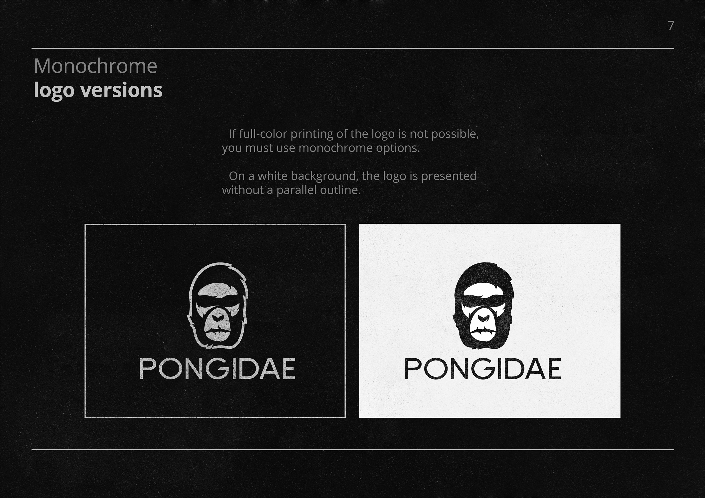 Pongidae Guideline — Изображение №16 — Брендинг, Графика на Dprofile