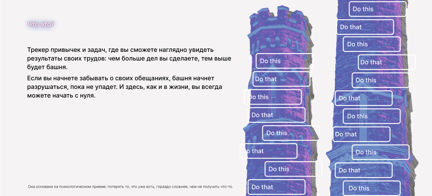 Bricks Tower Habit — Изображение №2 — Интерфейсы, Анимация на Dprofile