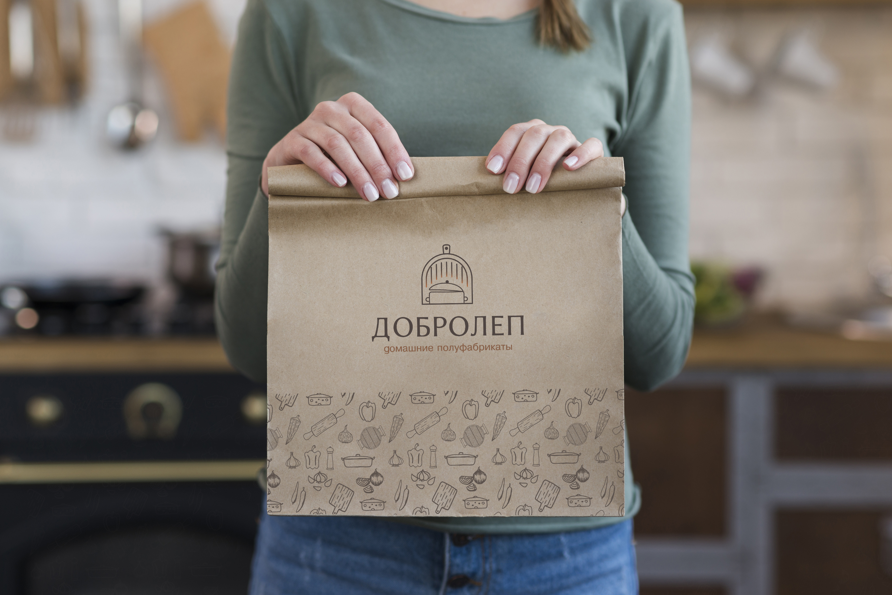 Домашние полуфабрикаты "Добролеп". Логотип и айдентика. — Изображение №4 — Брендинг, Графика на Dprofile