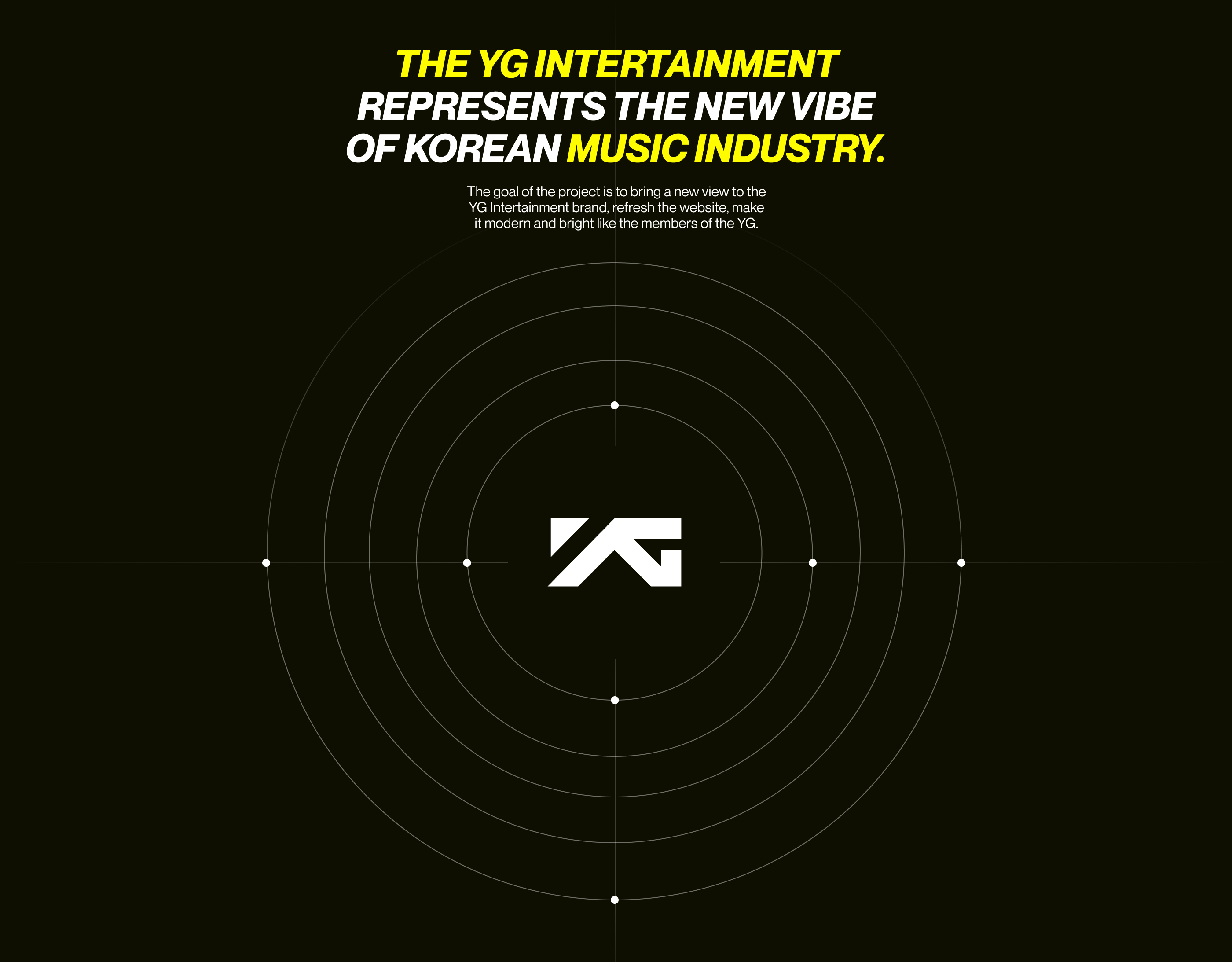 YG Intertainment – design concept of corporate website — Изображение №2 — Интерфейсы на Dprofile