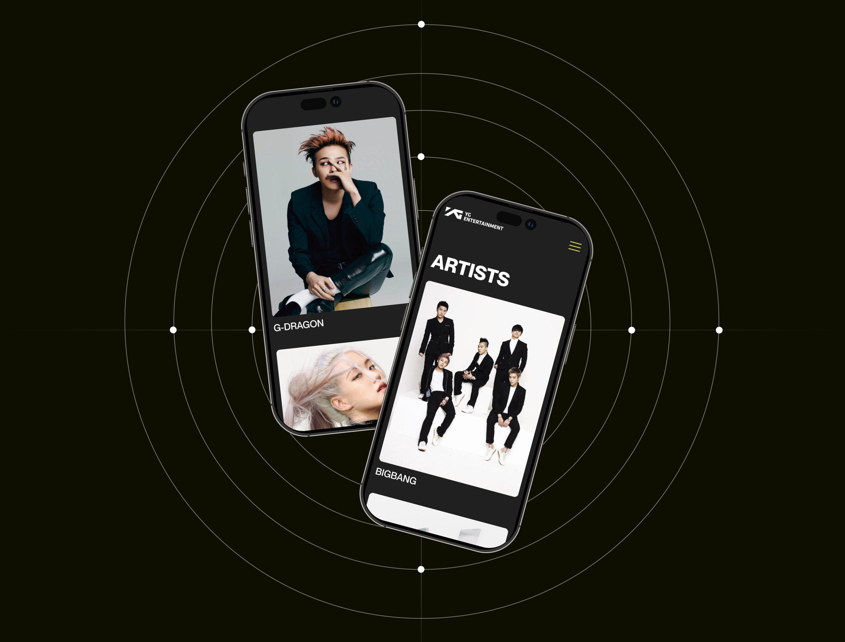 YG Intertainment – design concept of corporate website — Изображение №7 — Интерфейсы на Dprofile