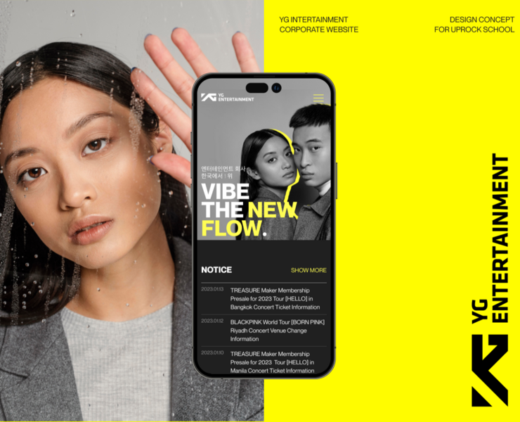 YG Intertainment – design concept of corporate website — Интерфейсы на Dprofile