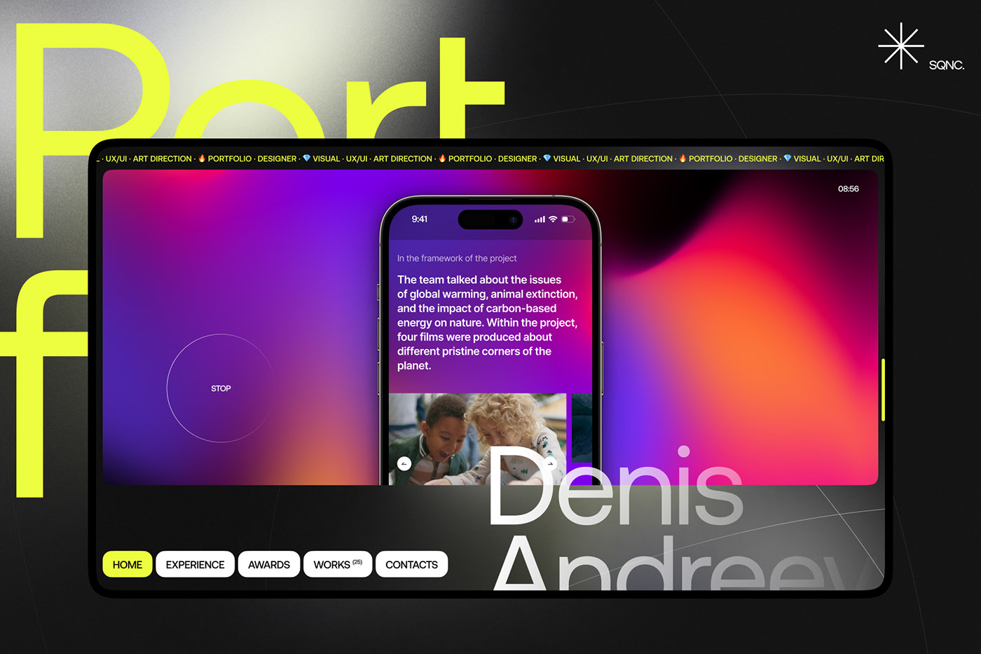 Andreev Denis — Portfolio 2.0 — Изображение №1 — Интерфейсы, Брендинг на Dprofile
