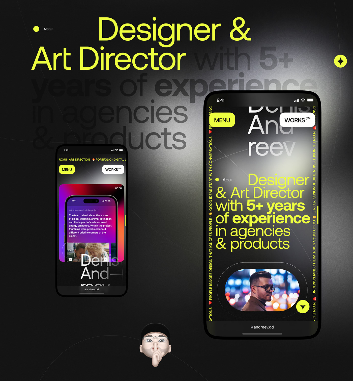 Andreev Denis — Portfolio 2.0 — Изображение №2 — Интерфейсы, Брендинг на Dprofile