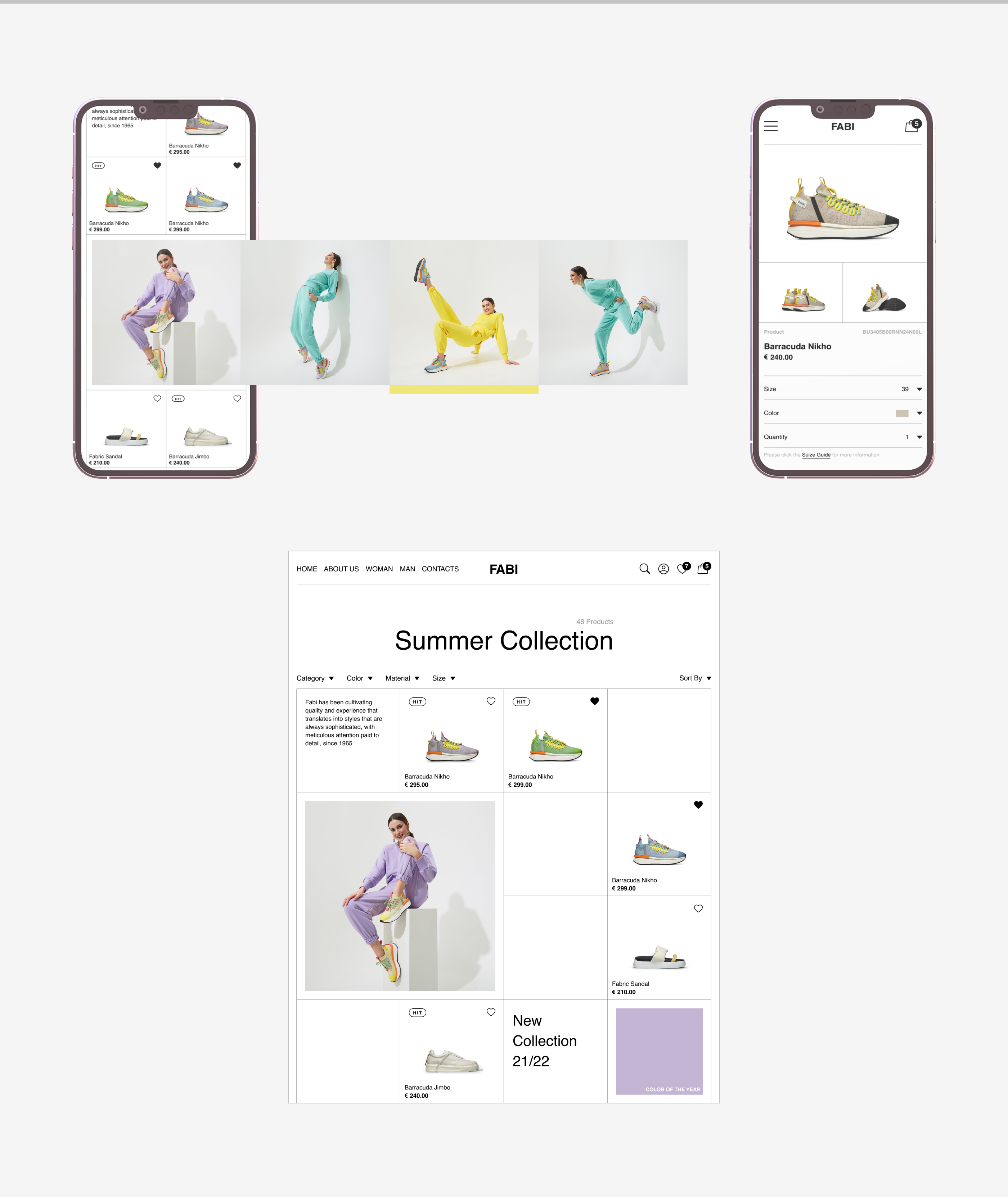FABI | UX/UI Concept | Online Store — Изображение №4 — Интерфейсы, Брендинг на Dprofile