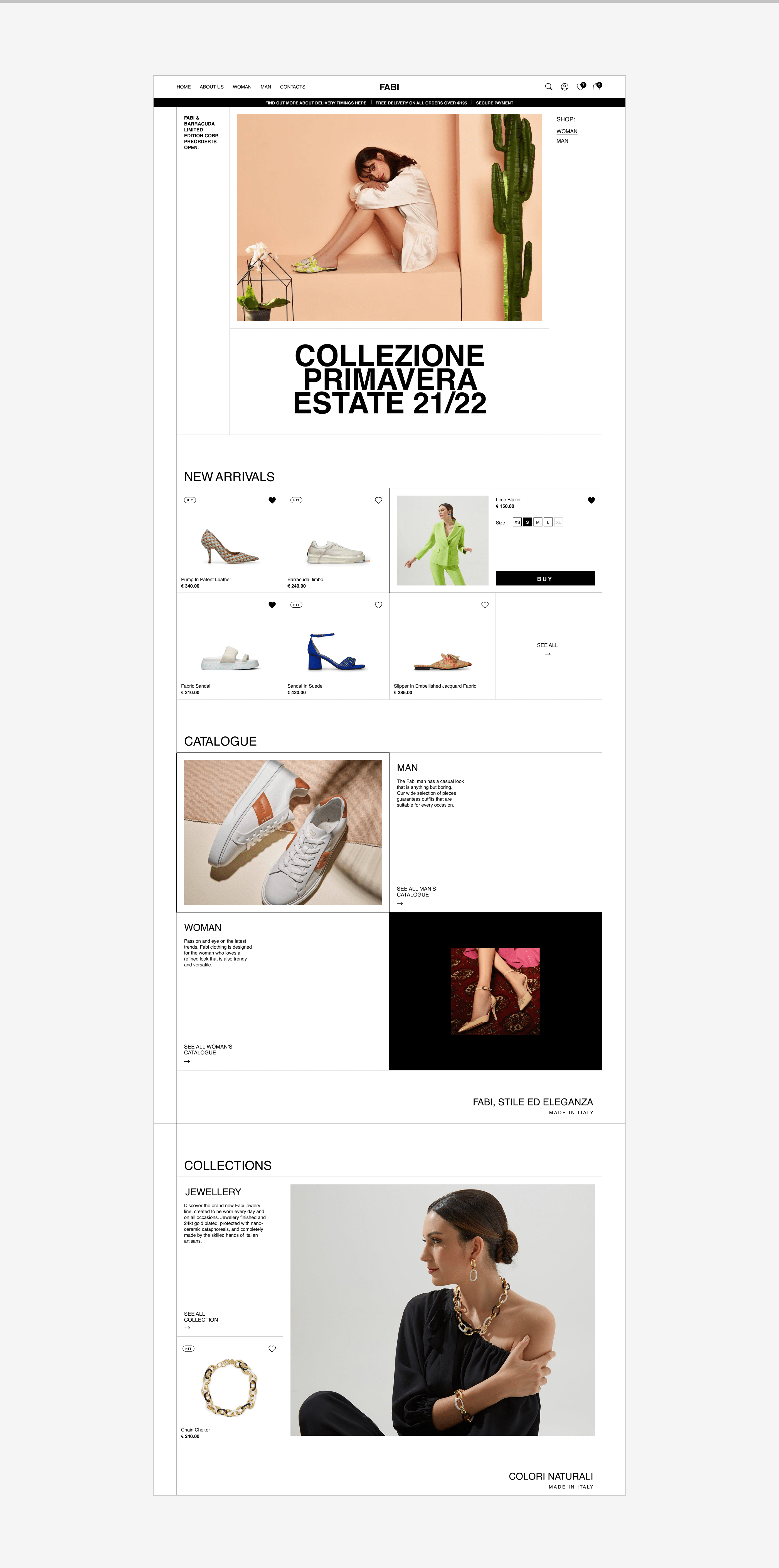 FABI | UX/UI Concept | Online Store — Изображение №3 — Интерфейсы, Брендинг на Dprofile