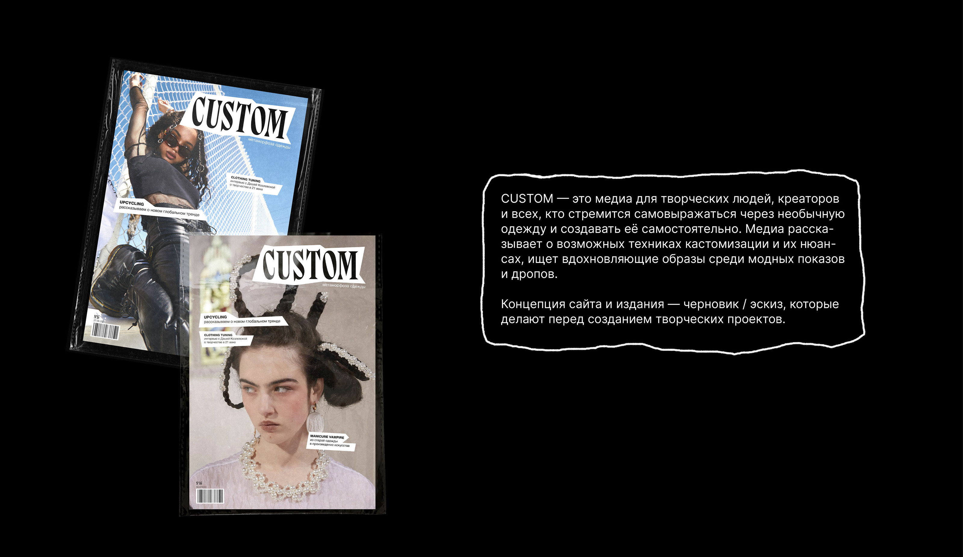 CUSTOM | Дизайн журнала о кастомизации одежды — Изображение №2 — Брендинг, Графика на Dprofile