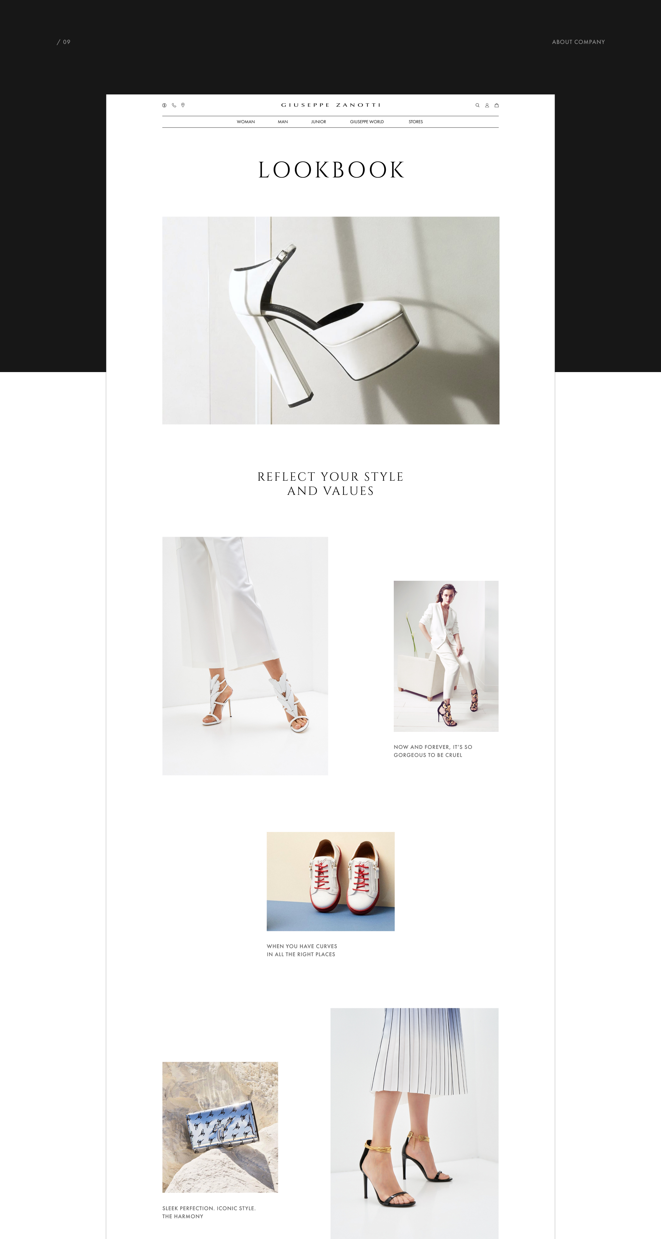 Redesign website Giuseppe Zanotti — Изображение №13 — Интерфейсы на Dprofile