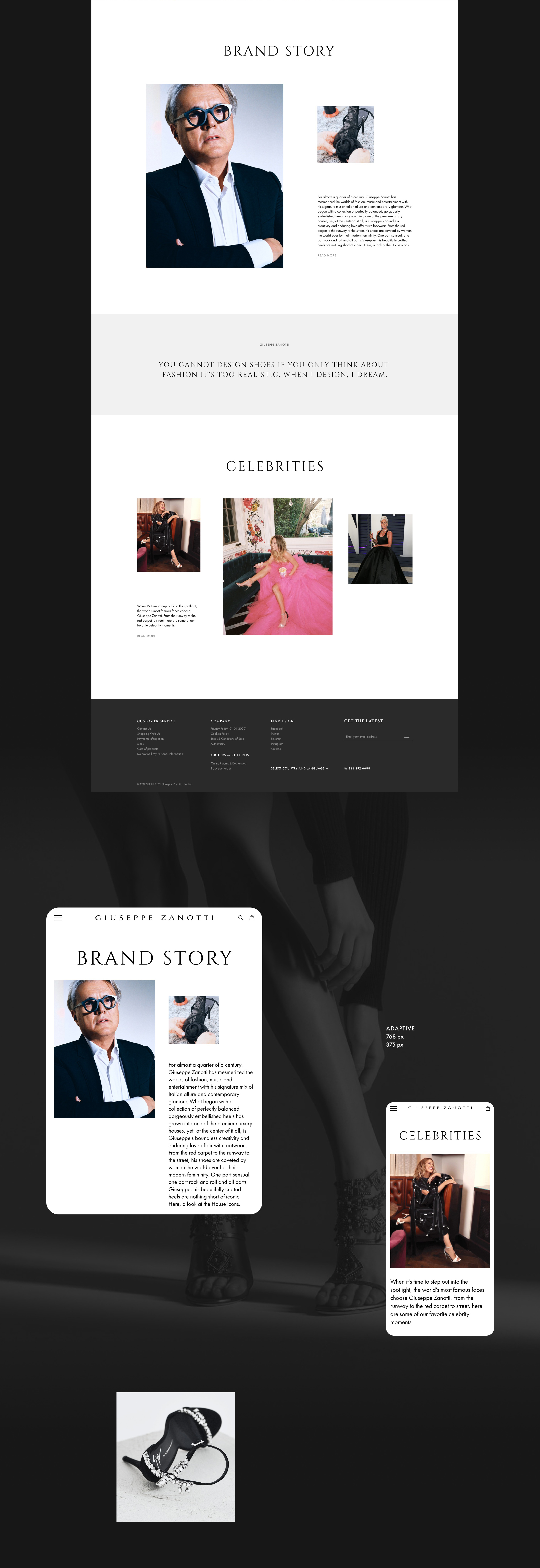 Redesign website Giuseppe Zanotti — Изображение №4 — Интерфейсы на Dprofile