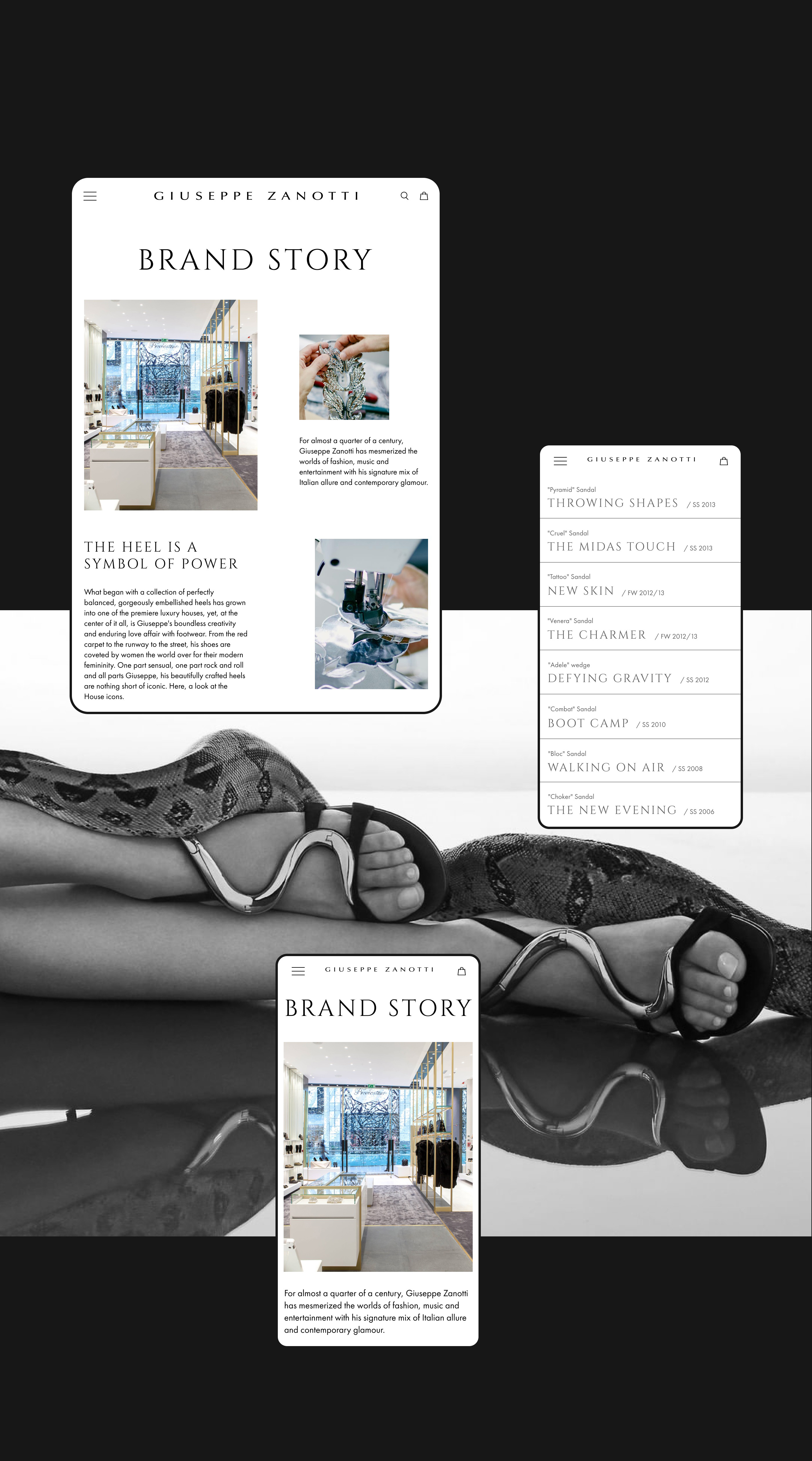 Redesign website Giuseppe Zanotti — Изображение №12 — Интерфейсы на Dprofile