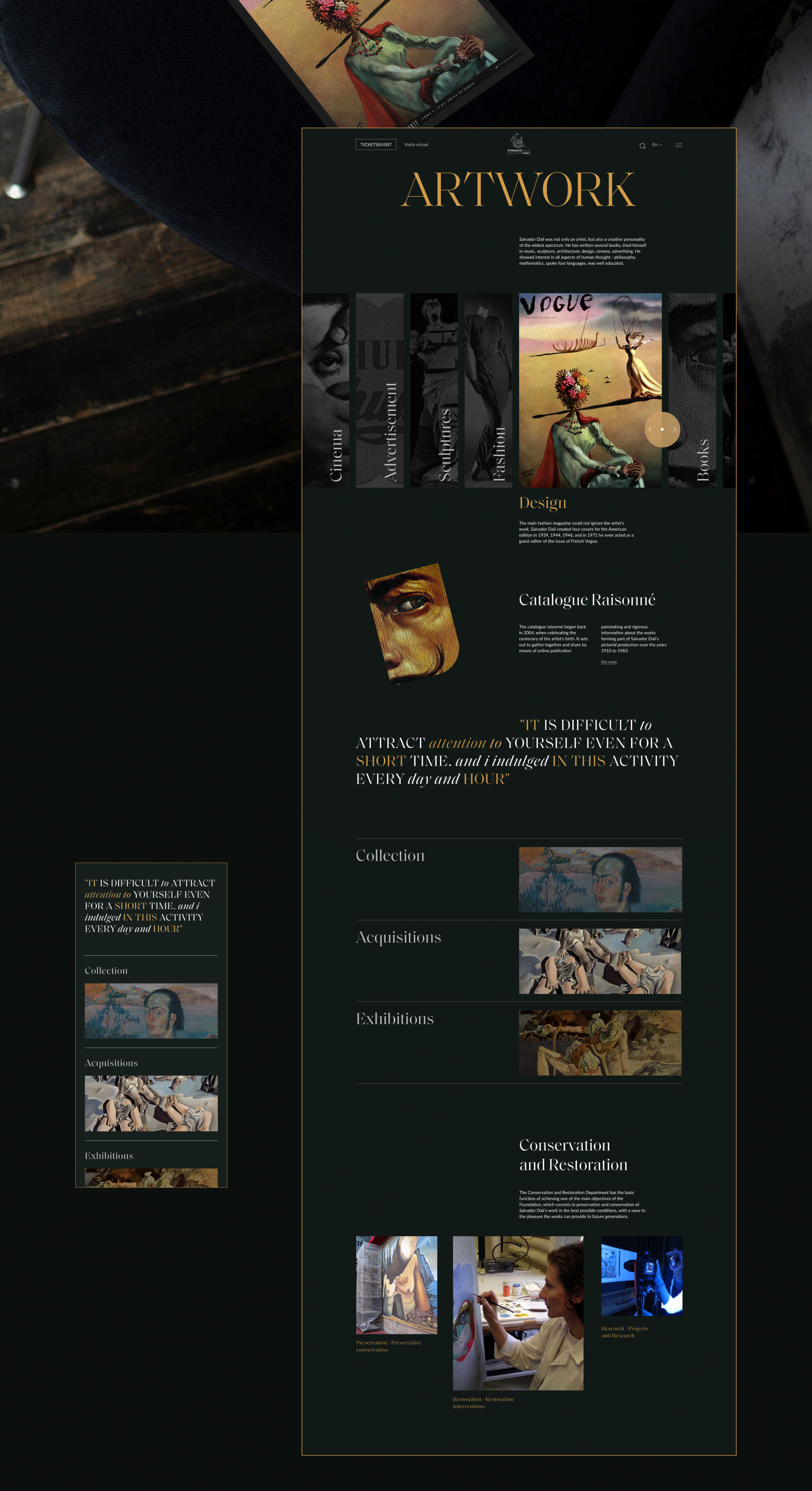 Salvador Dali Theatre-Museum / Website Redesign — Изображение №5 — Интерфейсы на Dprofile