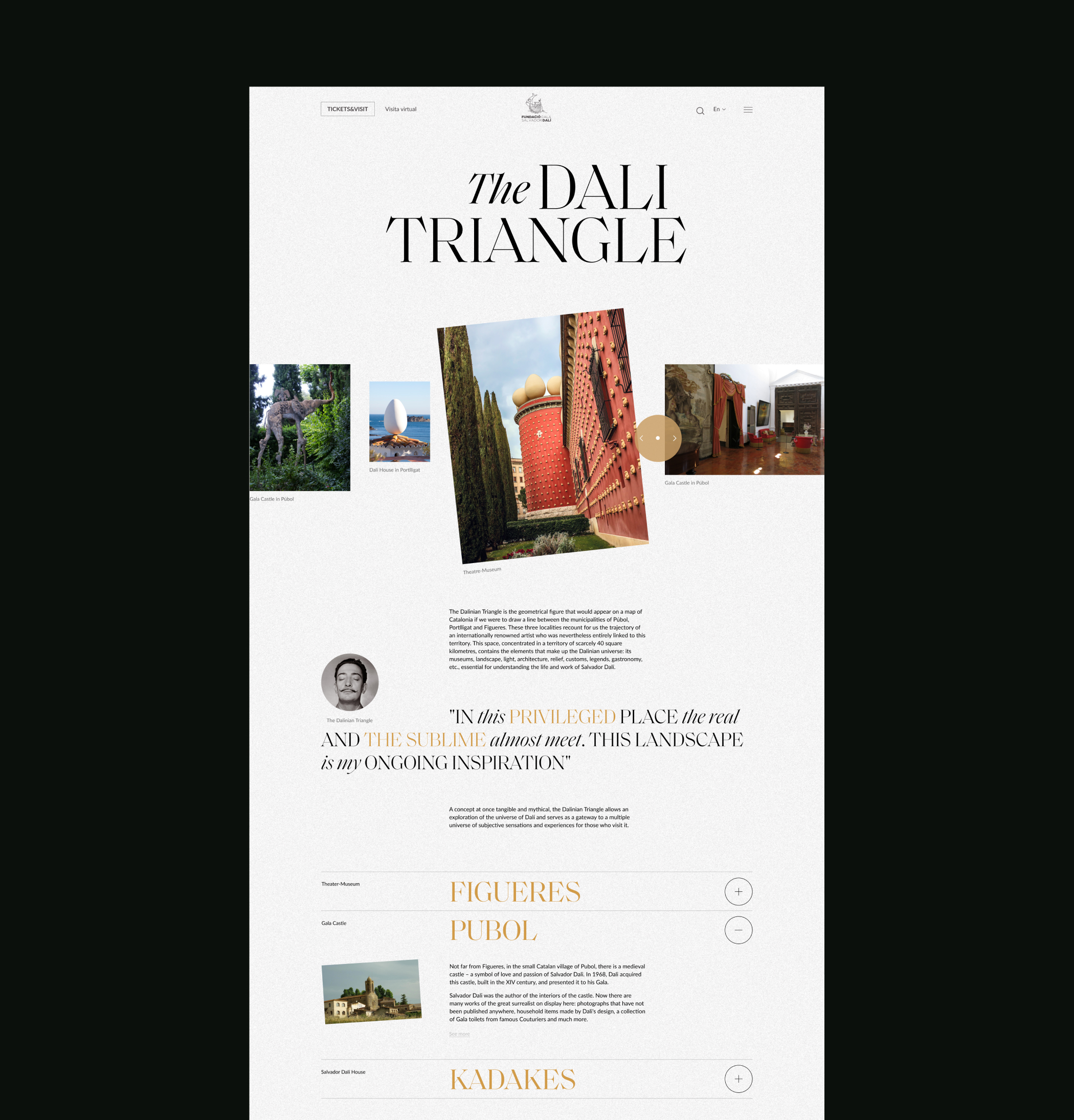 Salvador Dali Theatre-Museum / Website Redesign — Изображение №8 — Интерфейсы на Dprofile
