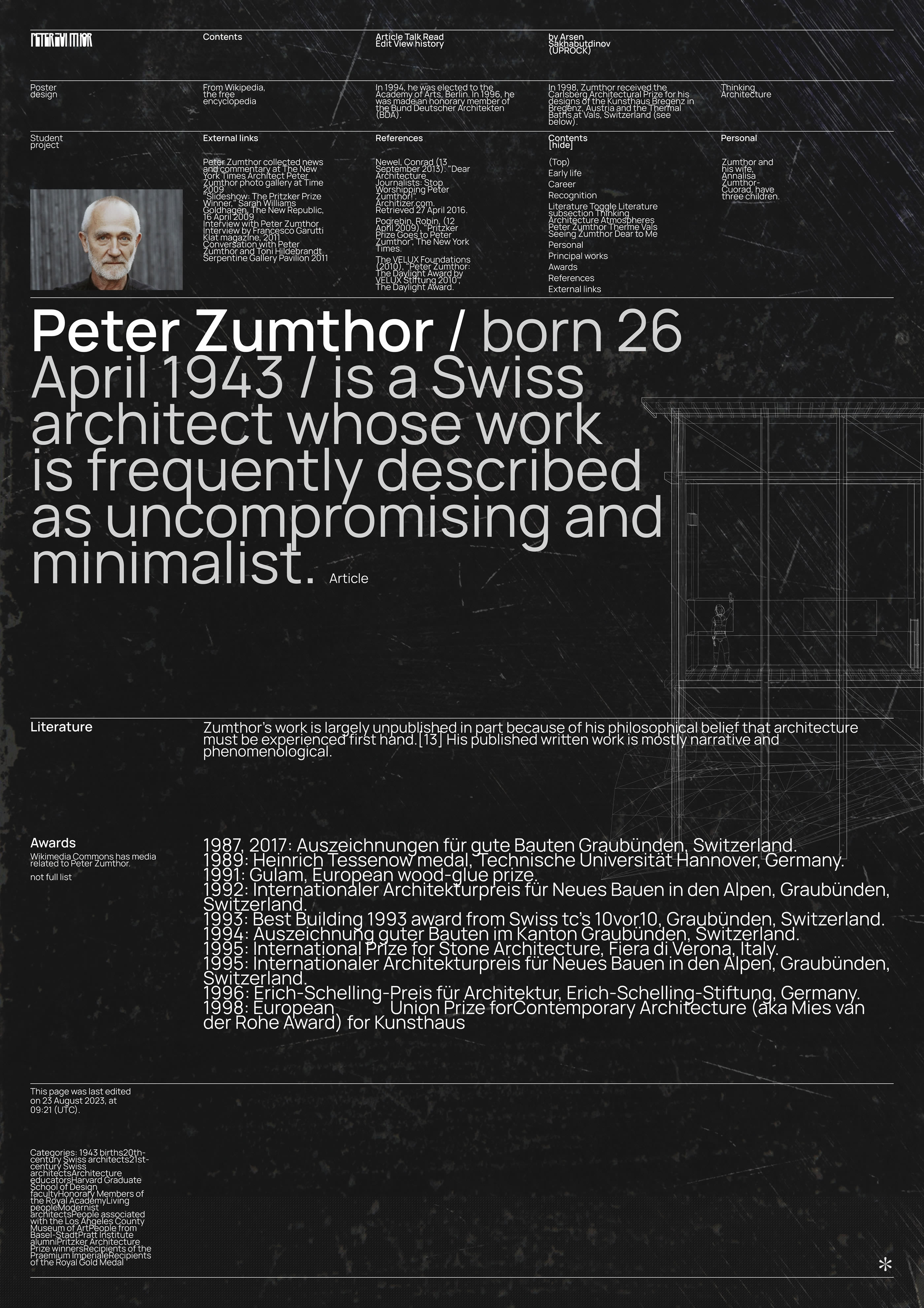 PETER ZUMTHOR — Изображение №3 — Интерфейсы на Dprofile