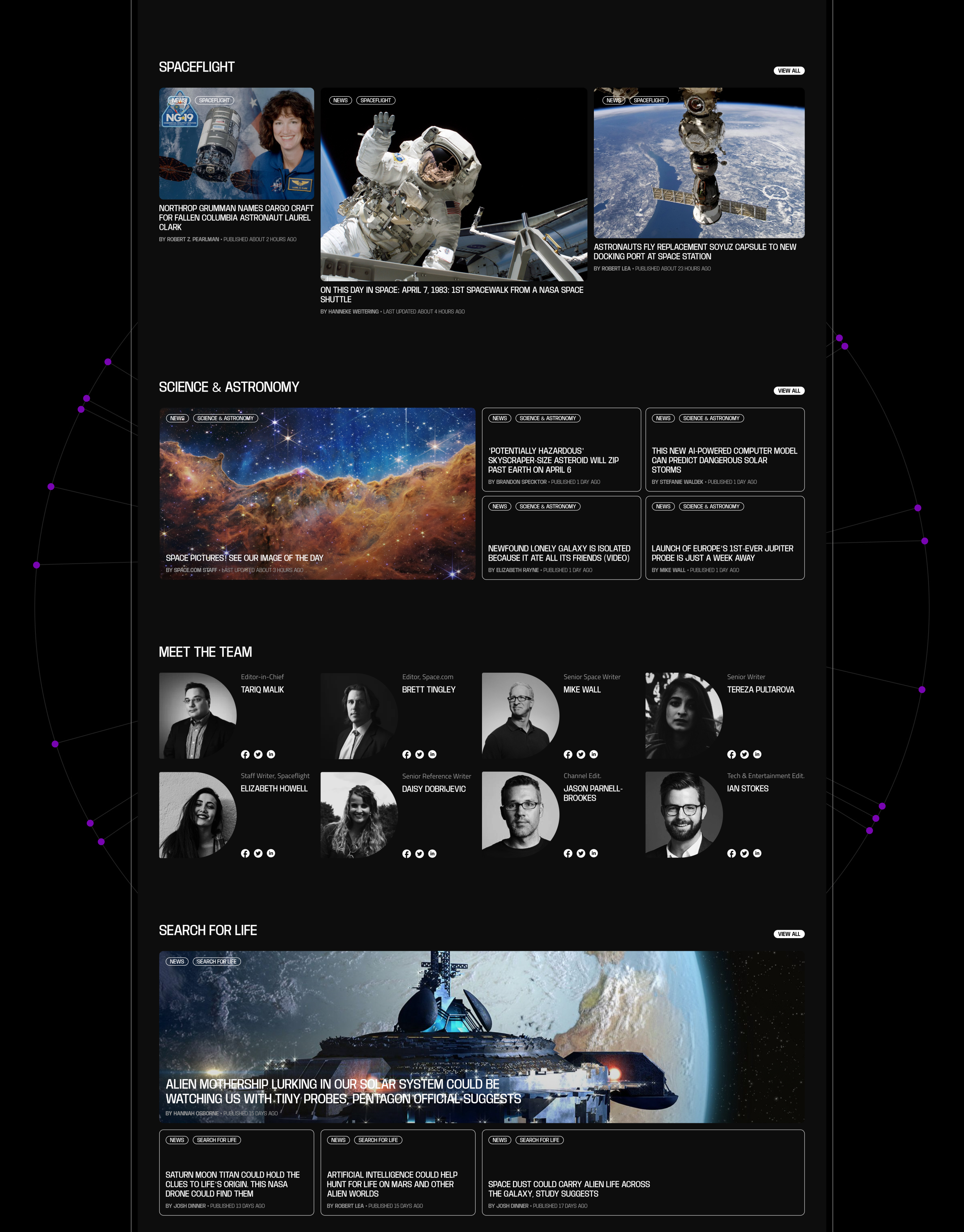 SPACE.com | News Website — Изображение №4 — Интерфейсы, Графика на Dprofile