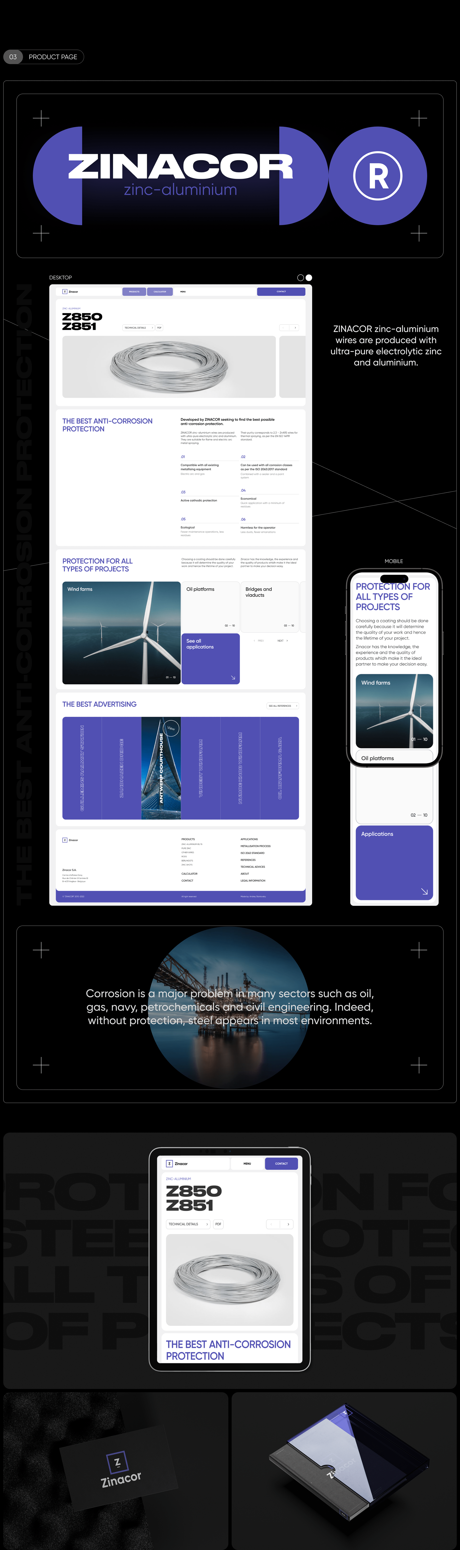ZINACOR | Corporate Website Redesign — Изображение №3 — Интерфейсы, Графика на Dprofile