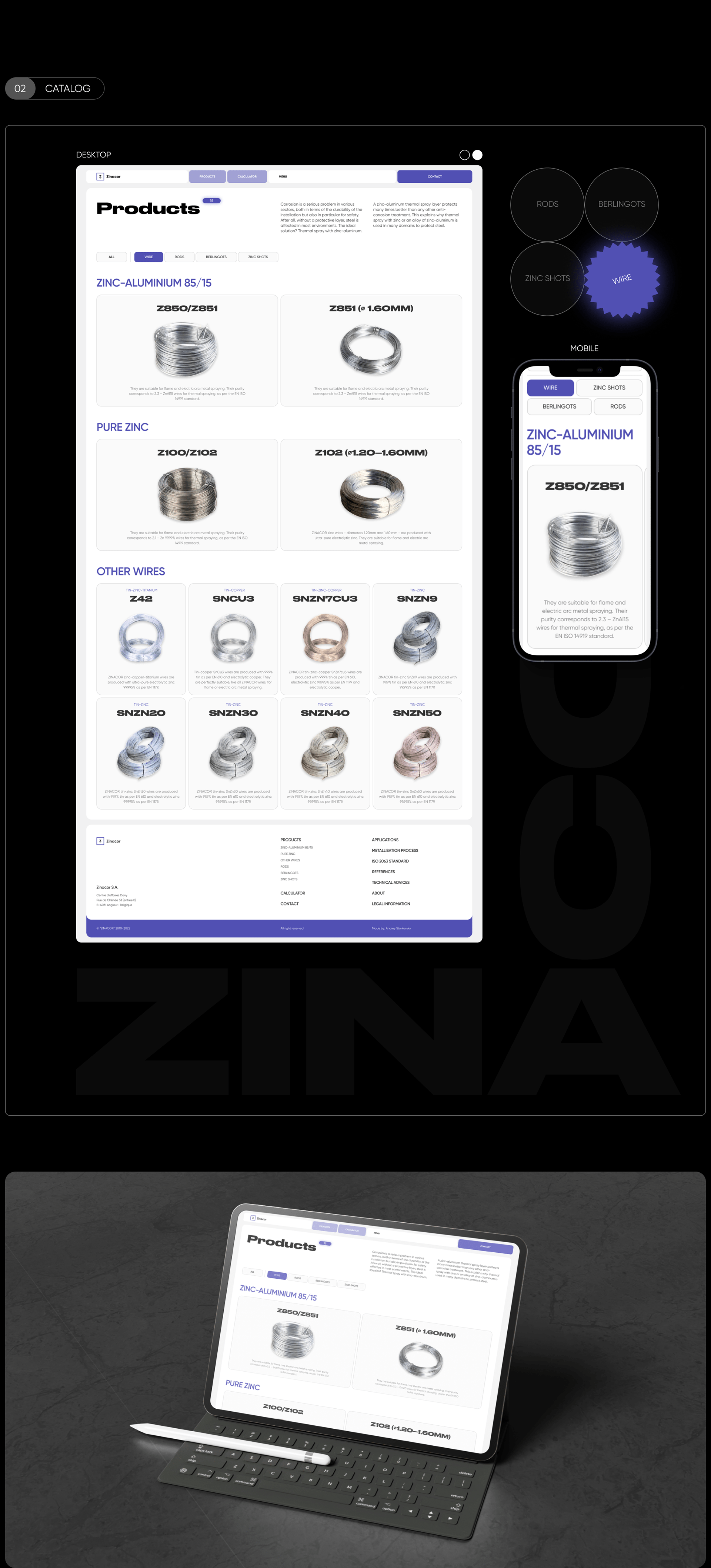 ZINACOR | Corporate Website Redesign — Изображение №2 — Интерфейсы, Графика на Dprofile